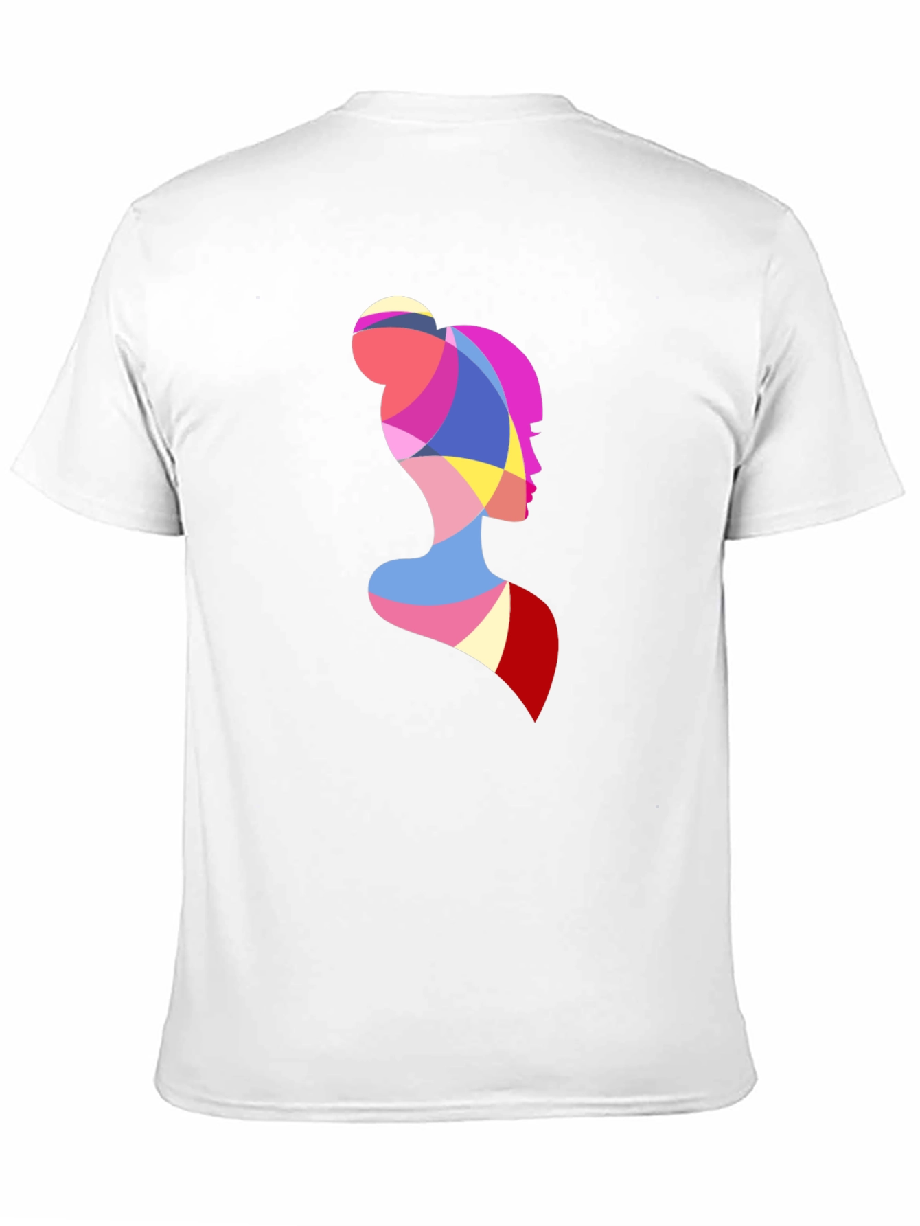 Abstract Woman Silhouette Graphic Tee - Black