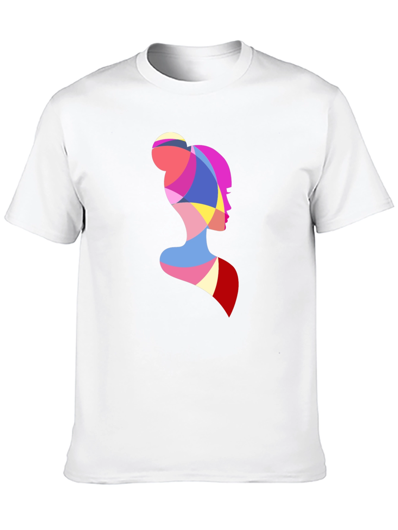 Abstract Woman Silhouette Graphic Tee - Black