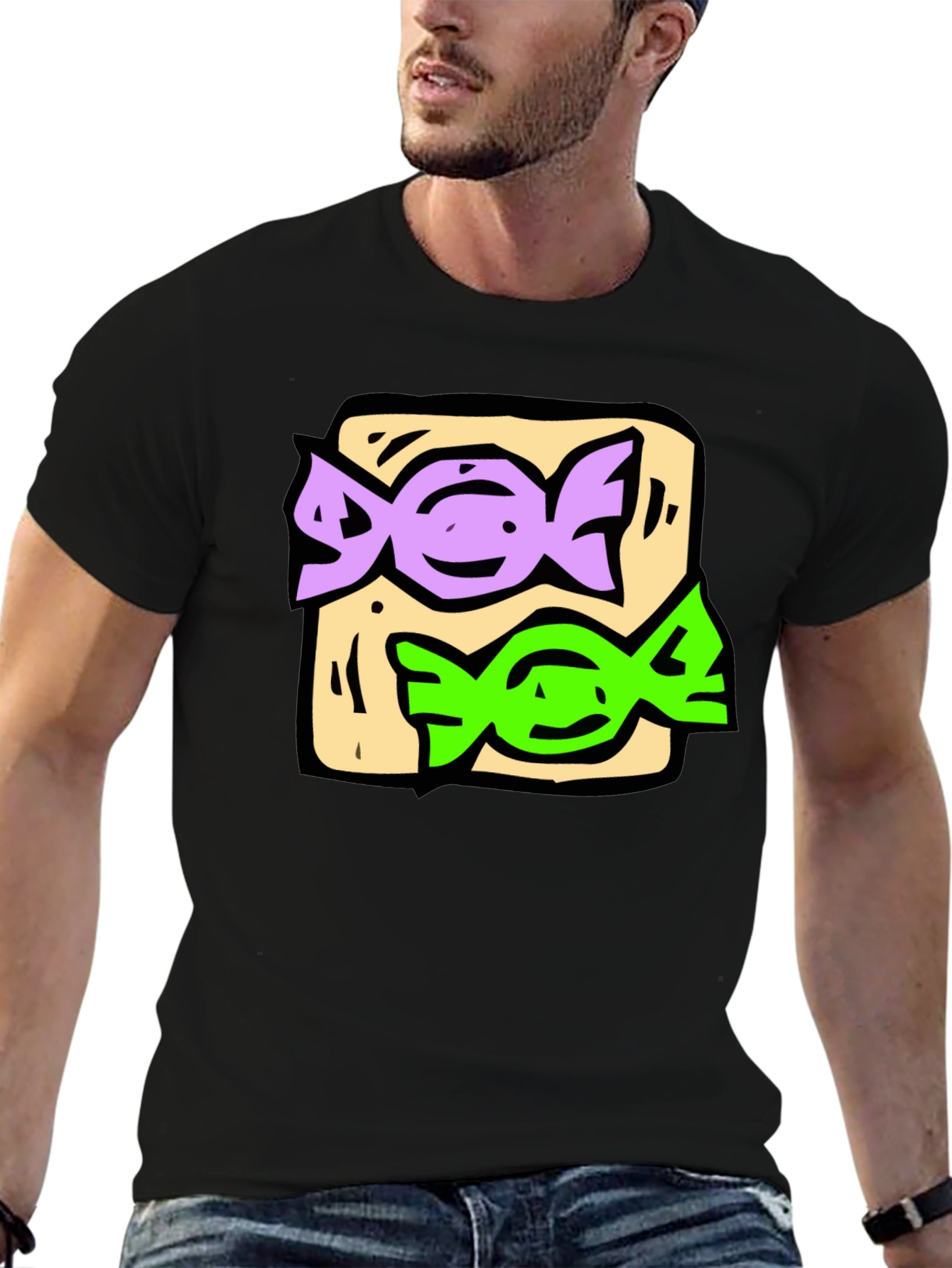 Candy Graphic Black T-Shirt