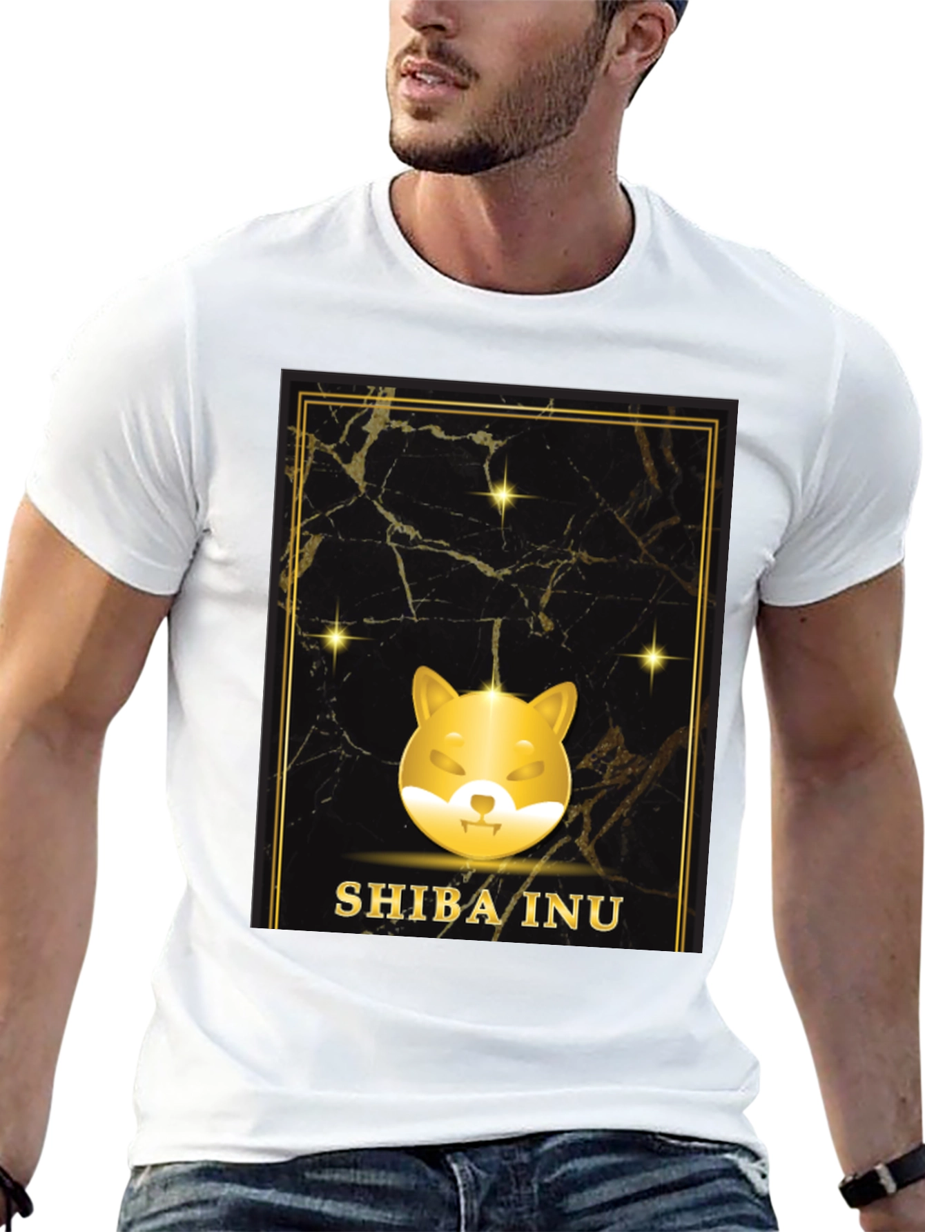 Shiba Inu Black T-Shirt - Crypto Doge Design
