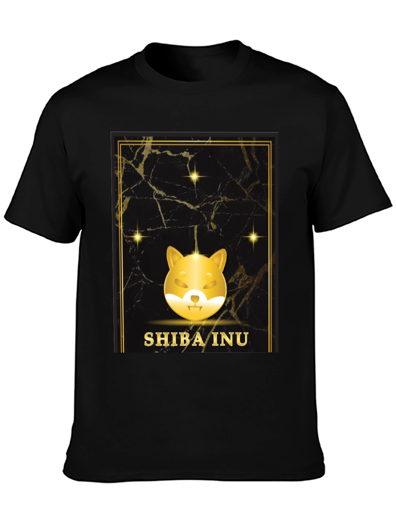 Shiba Inu Black T-Shirt - Crypto Doge Design