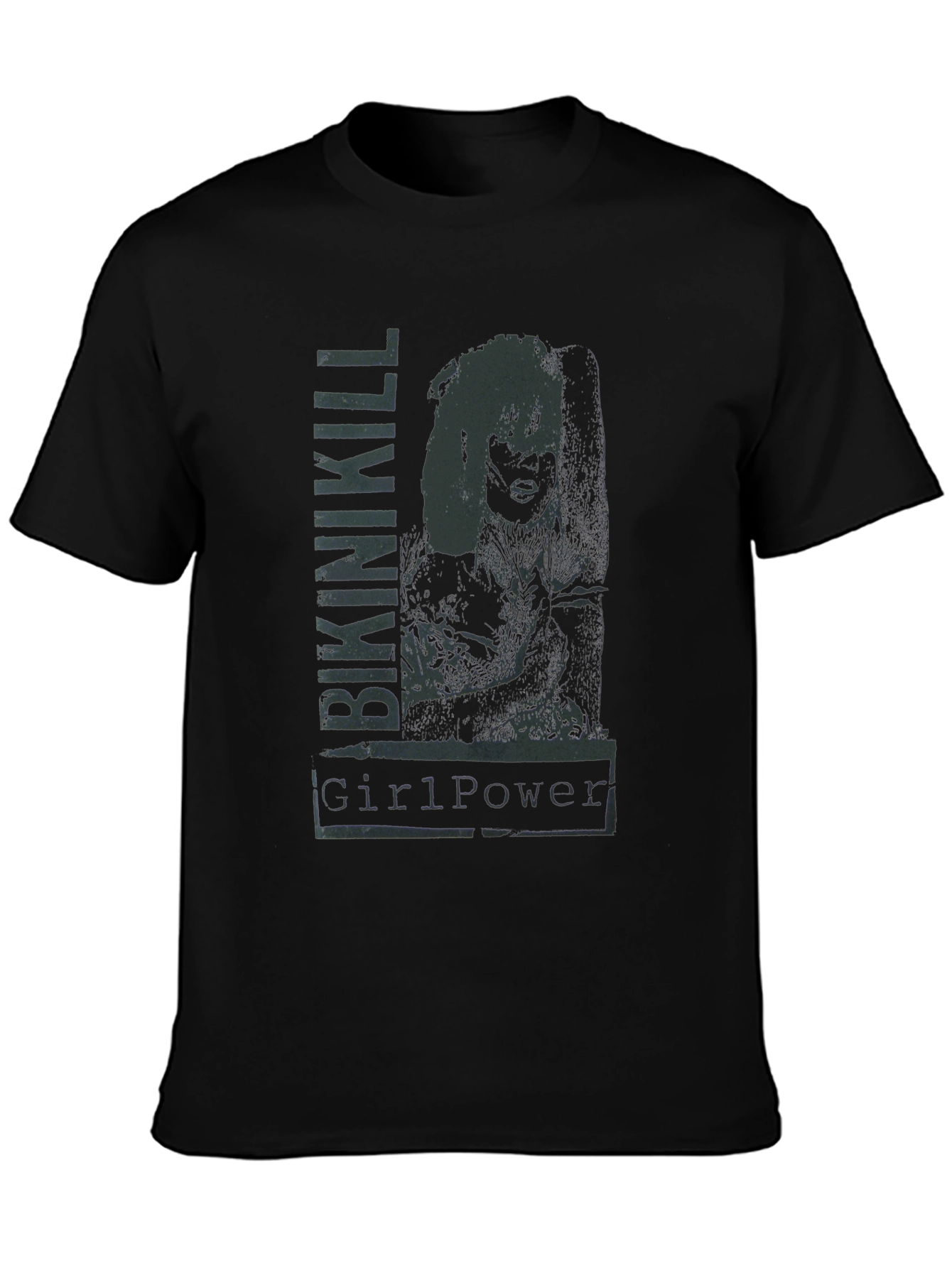 Bikini Kill Girl Power Graphic Tee - Black