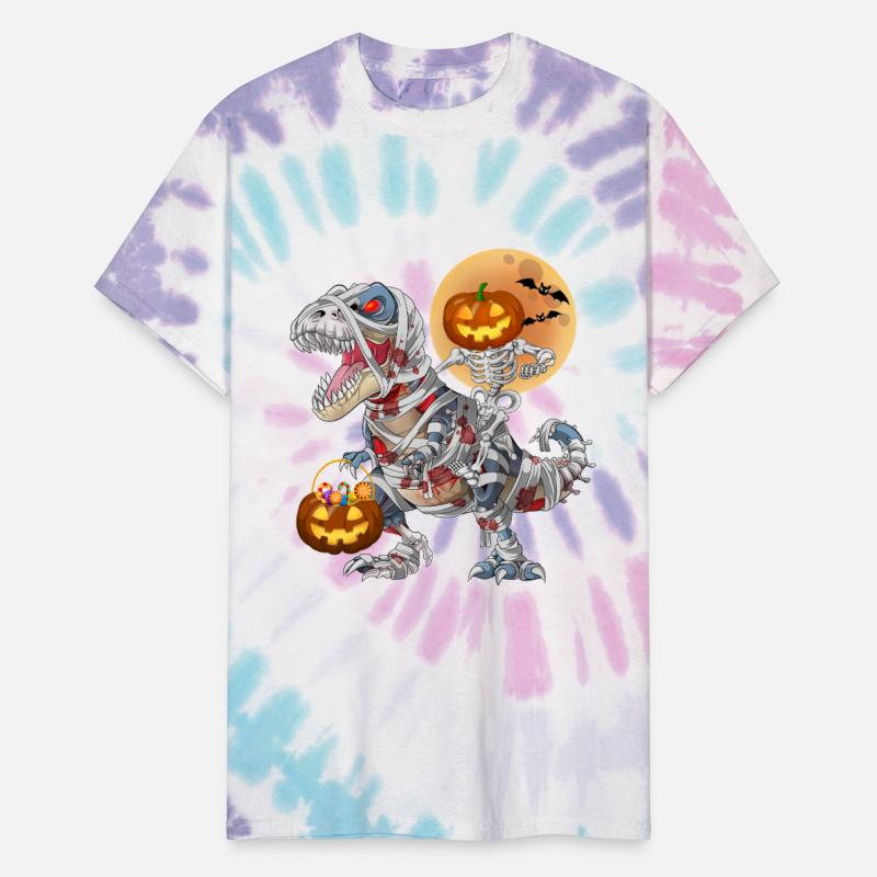 Pumpkin Skeleton Riding Zombie Mummy Dinosaur