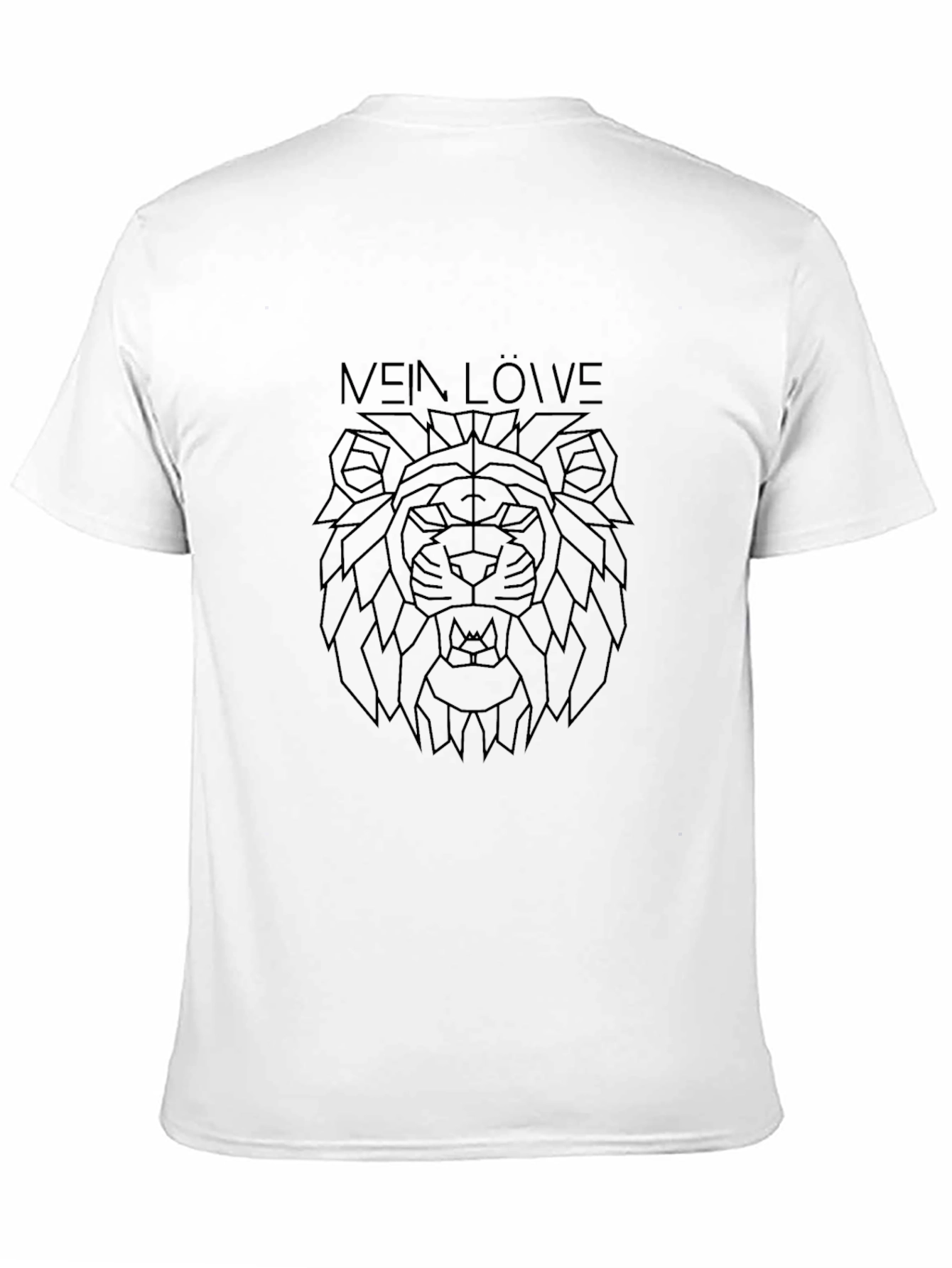 Mein Löwe Graphic Tee - Geometric Lion Design