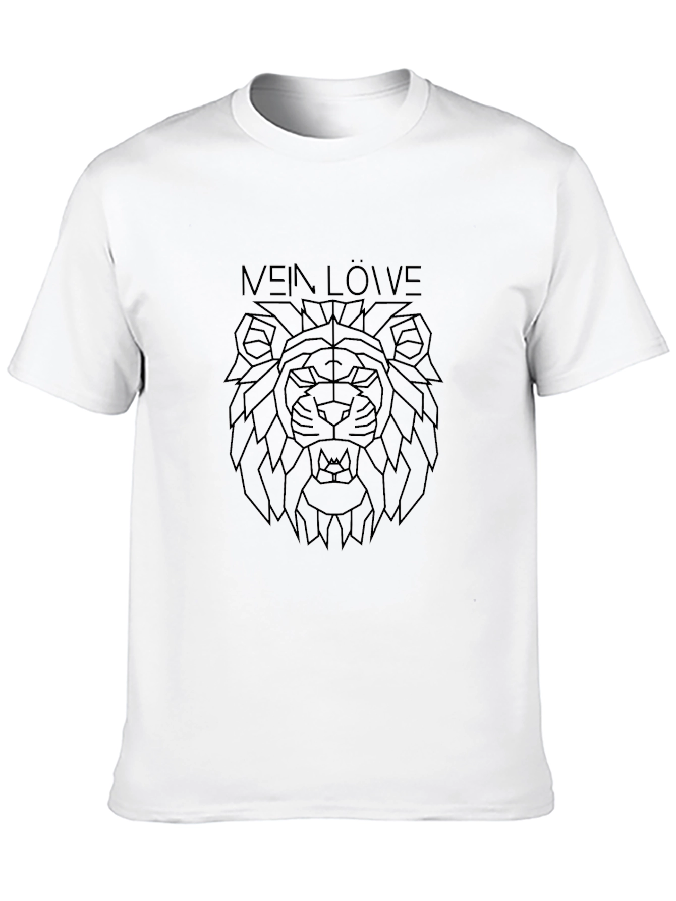 Mein Löwe Graphic Tee - Geometric Lion Design