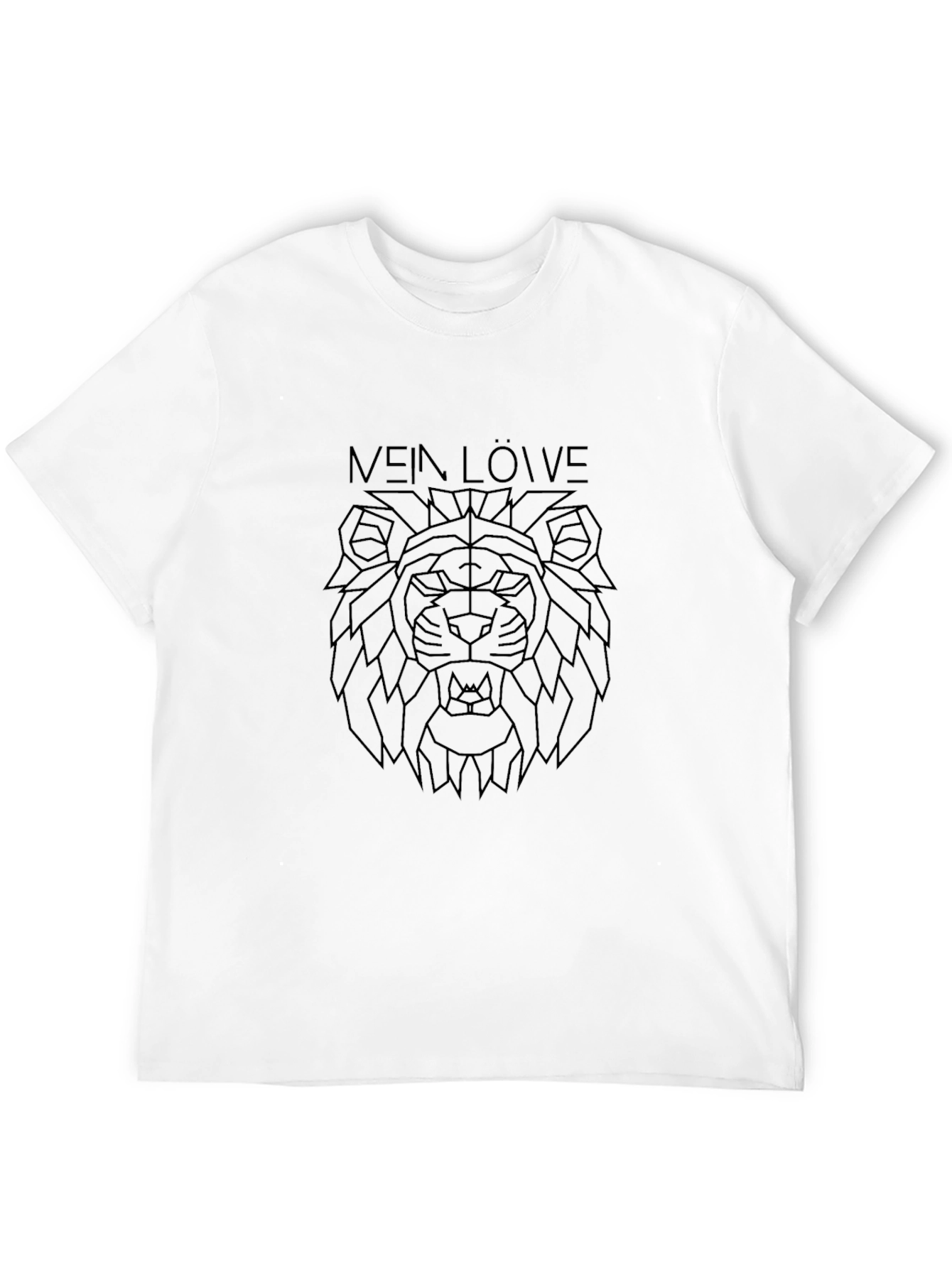 Mein Löwe Graphic Tee - Geometric Lion Design