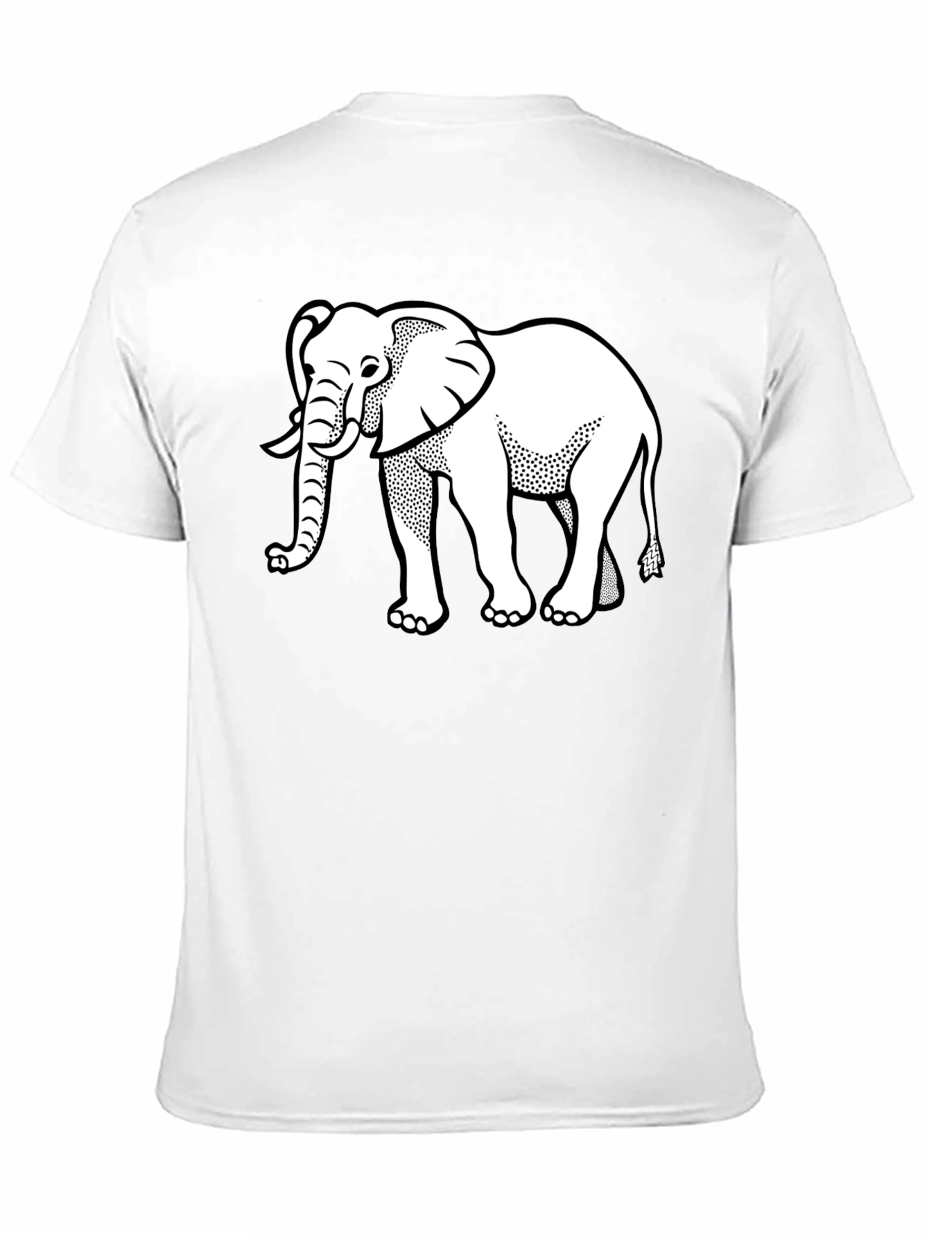 Elephant Graphic Tee - Black Cotton T-Shirt