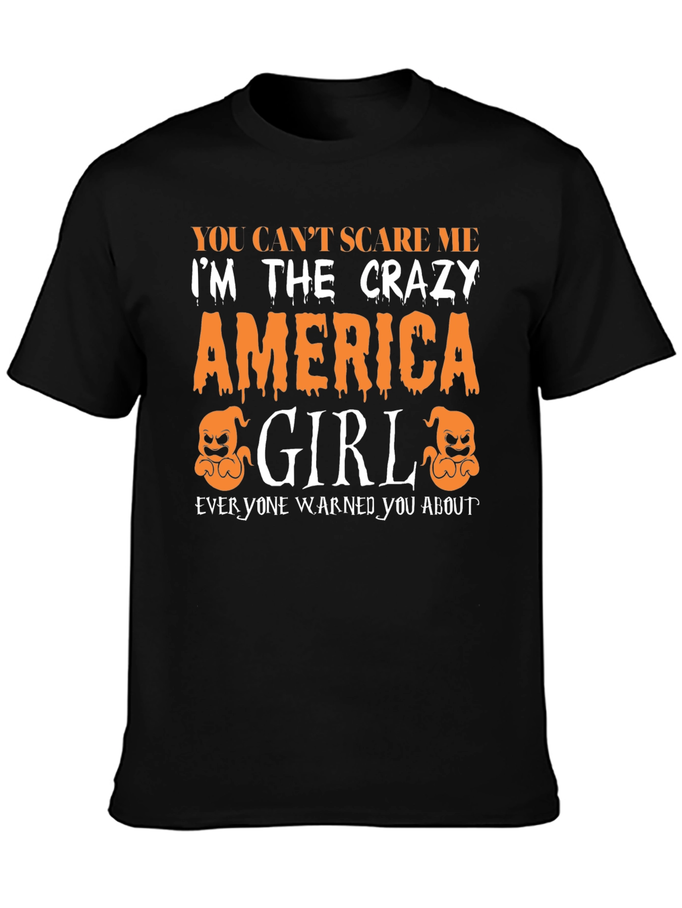 Crazy America Girl Halloween T-Shirt