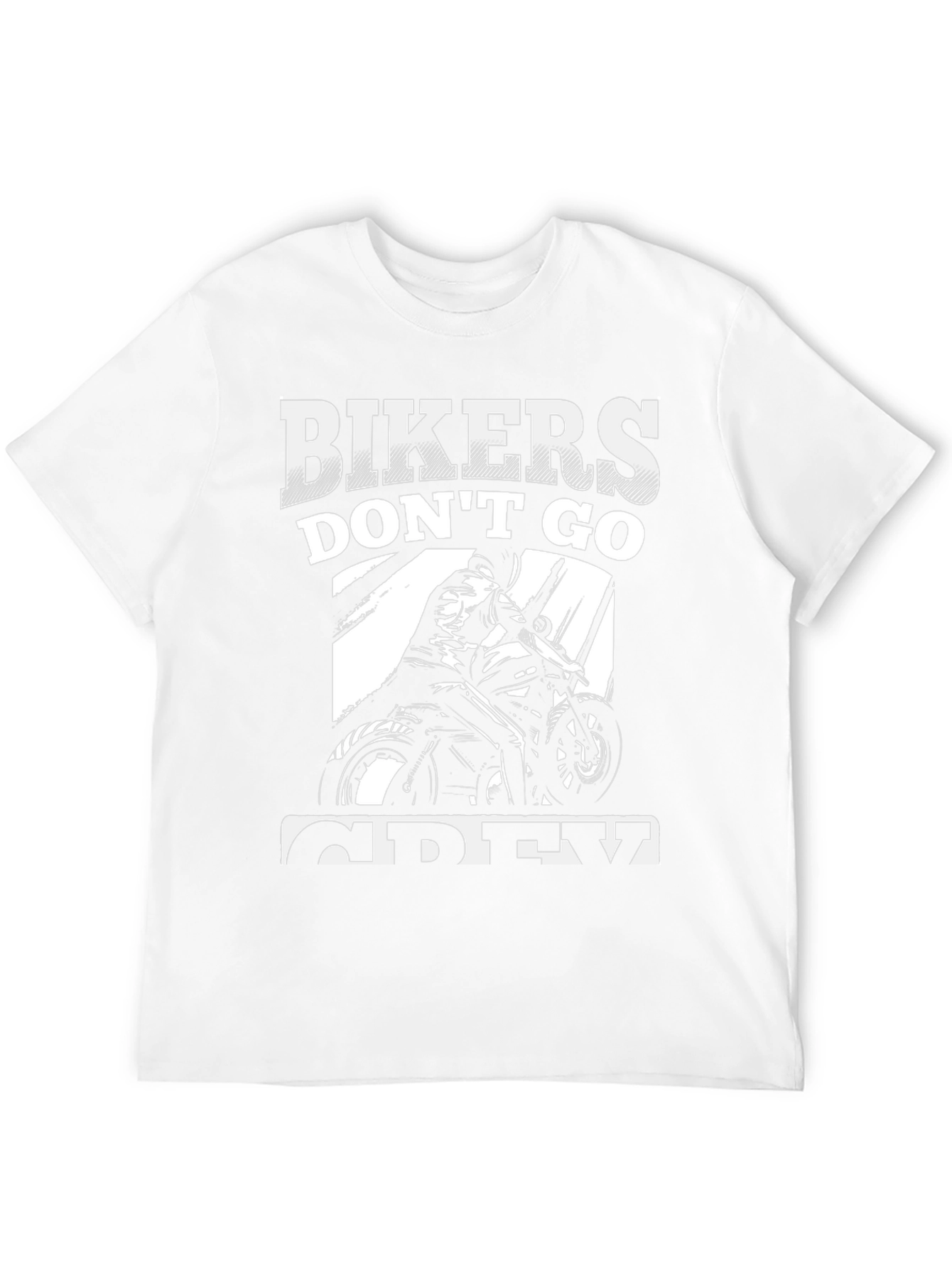 Bikers Dont Go Grey Black Graphic Tee