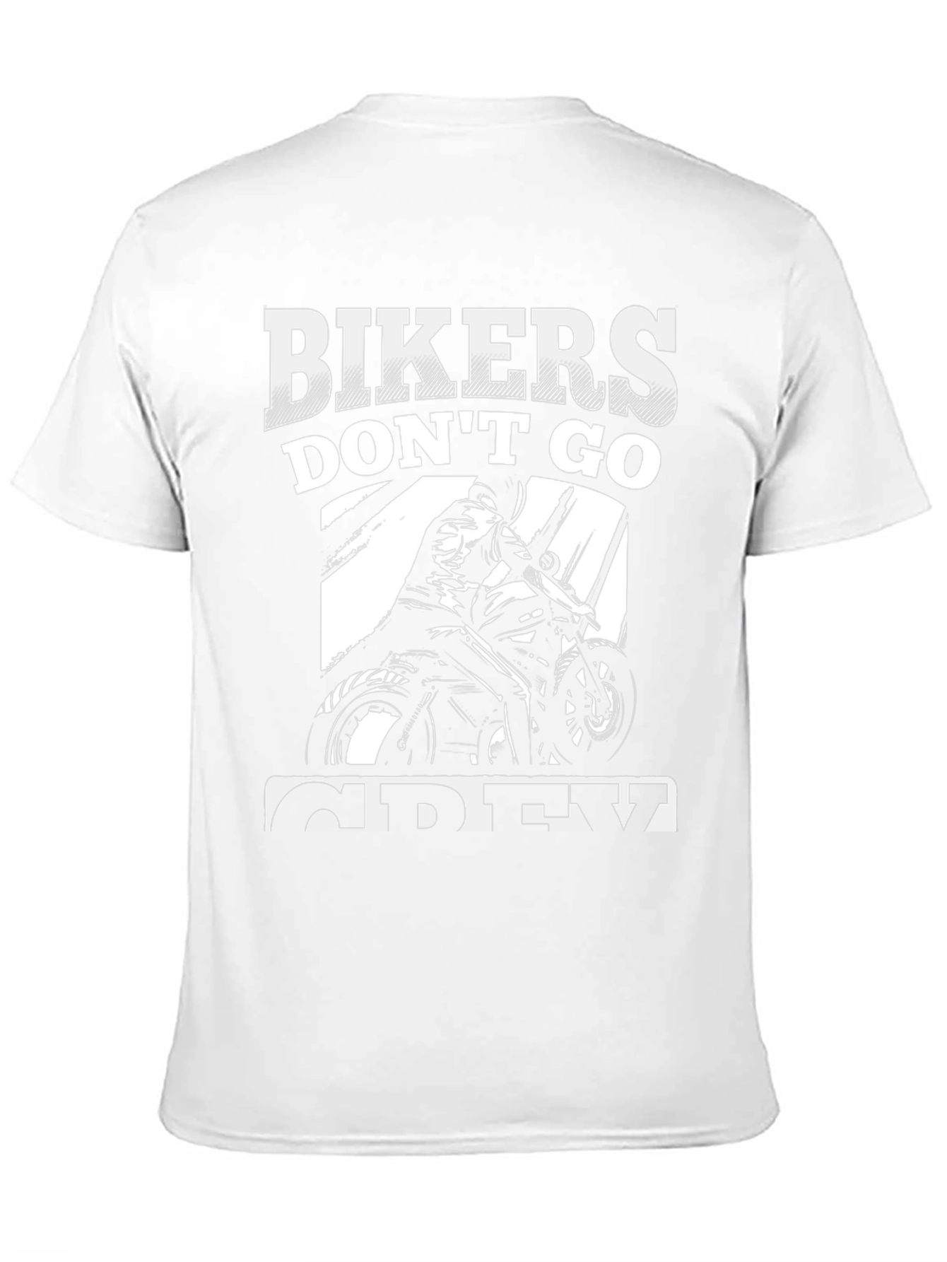 Bikers Dont Go Grey Black Graphic Tee