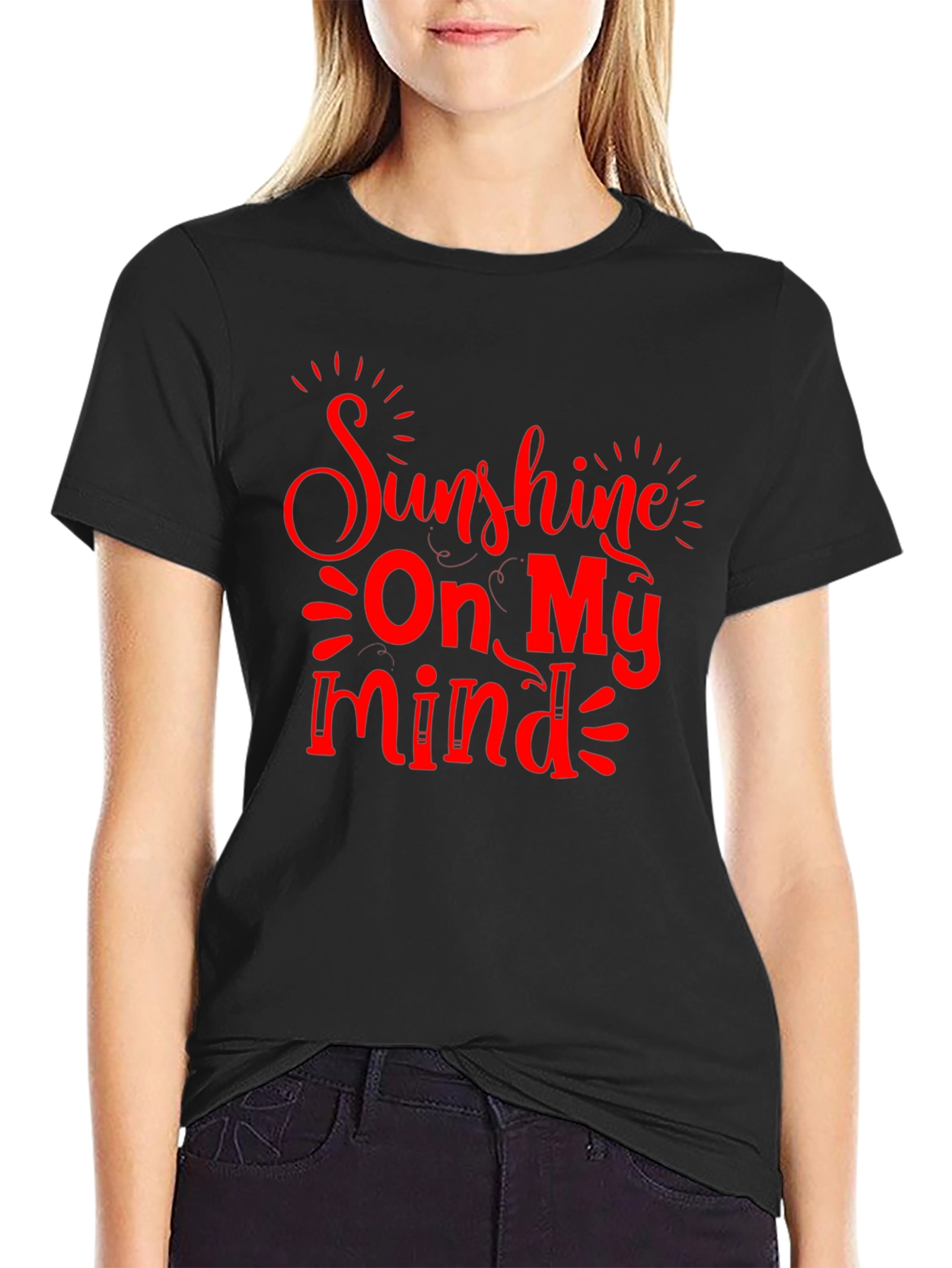 Sunshine On My Mind Graphic Tee - Black T-Shirt