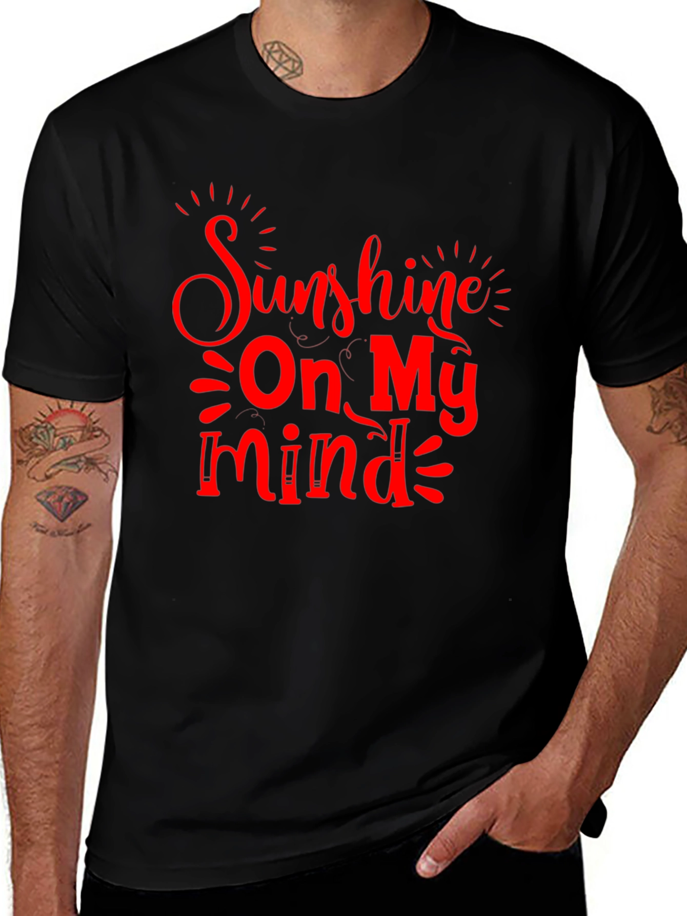 Sunshine On My Mind Graphic Tee - Black T-Shirt