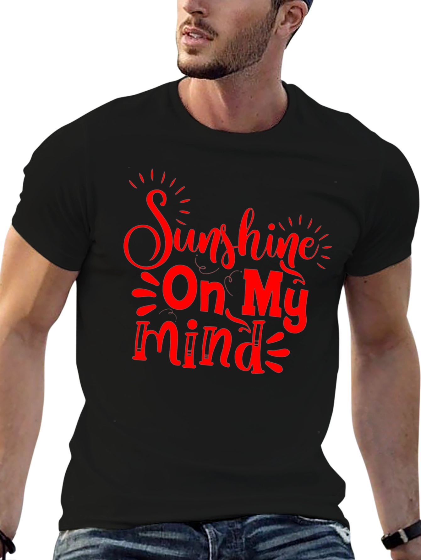 Sunshine On My Mind Graphic Tee - Black T-Shirt