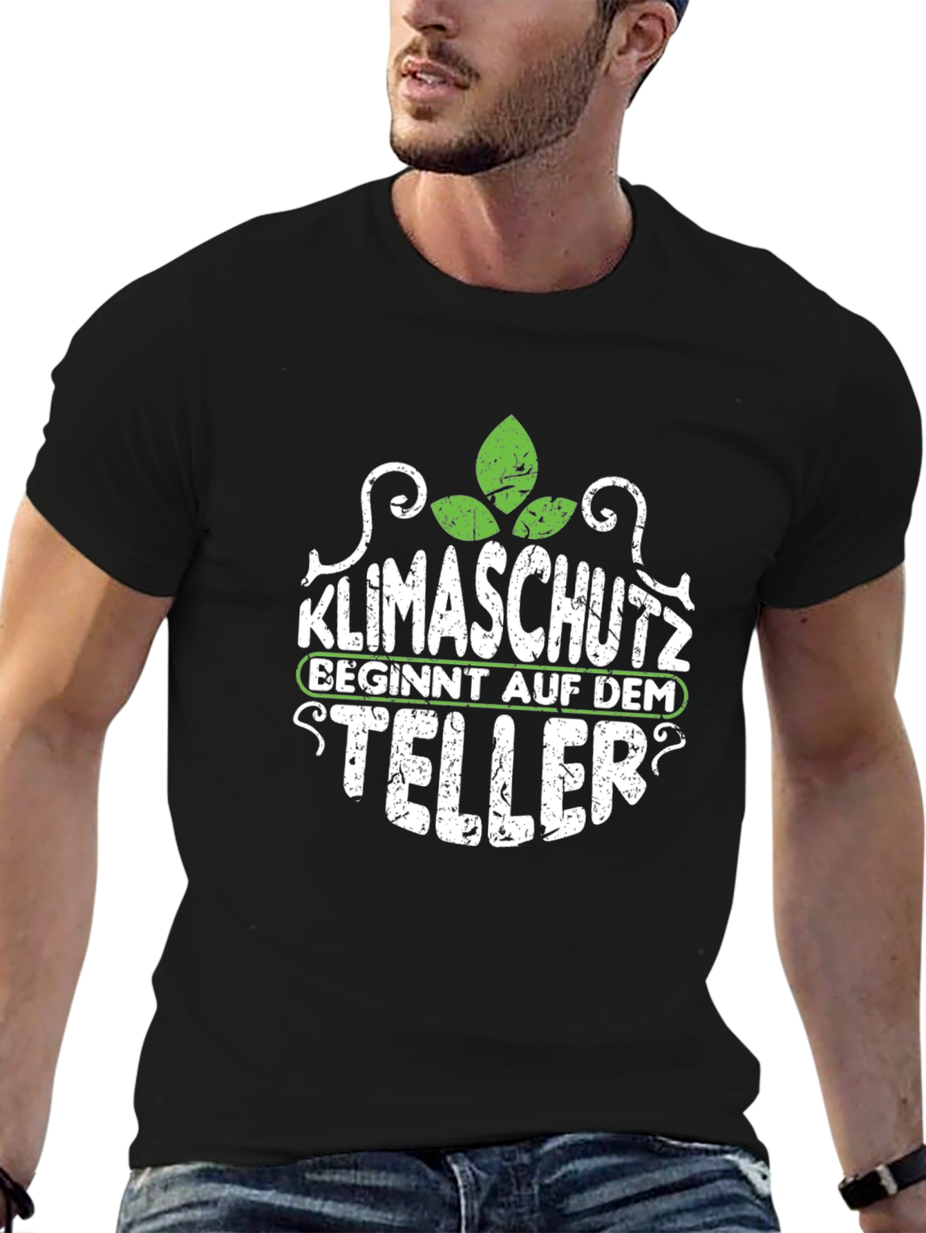 Klimaschutz Begins On Your Plate Black T-Shirt