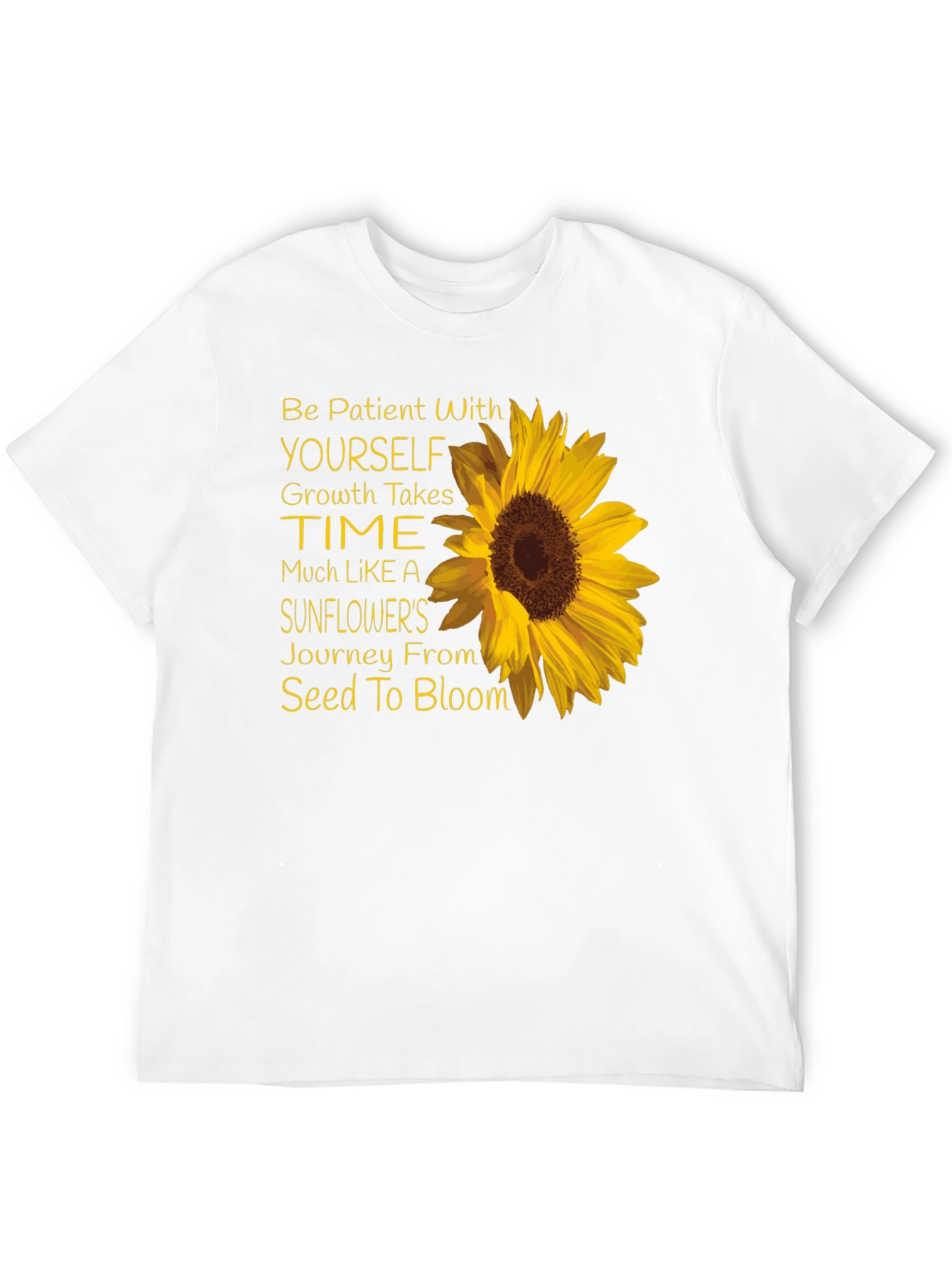 Sunflower Inspirational T-Shirt - Growth Takes Time