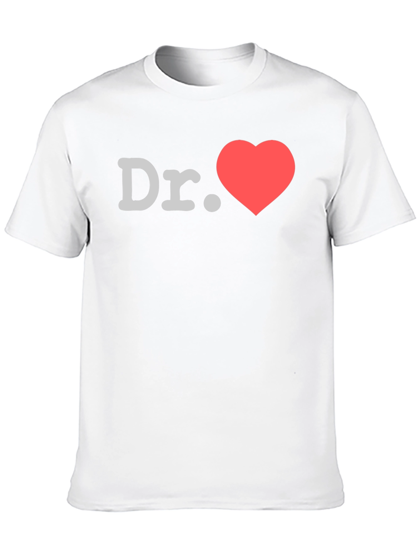 Dr. Heart Graphic T-Shirt -  Black Crew Neck Tee