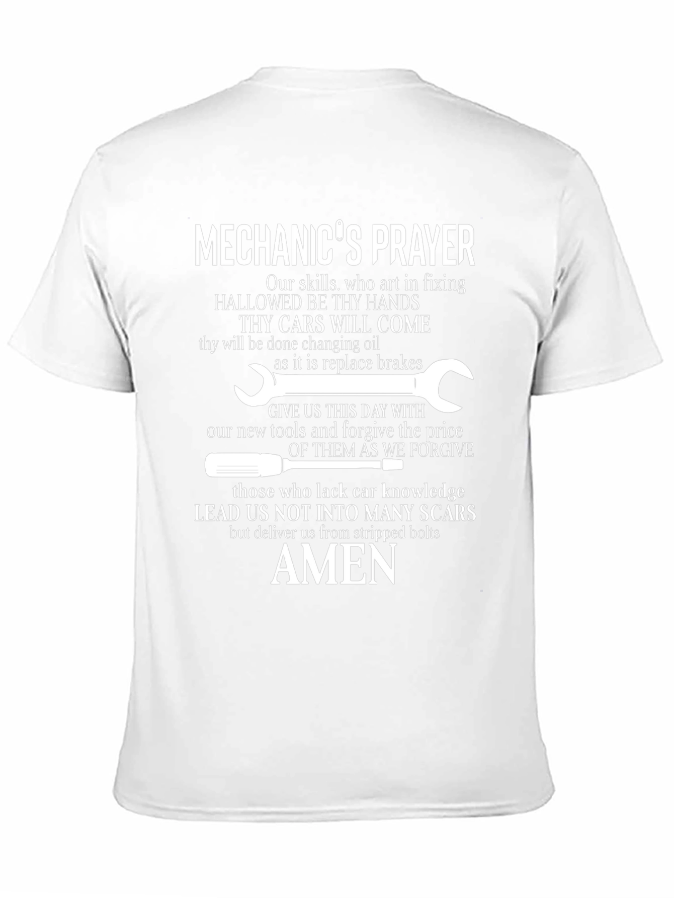 Mechanics Prayer T-Shirt: Hallowed Be Thy Hands
