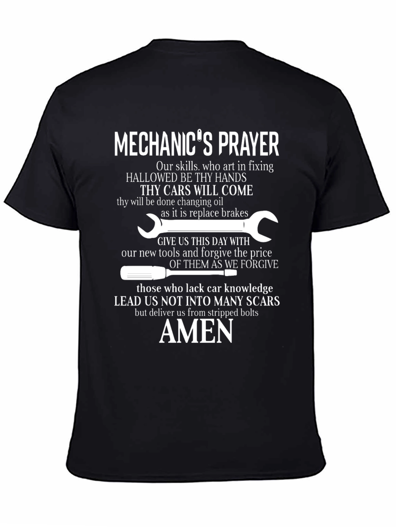 Mechanics Prayer T-Shirt: Hallowed Be Thy Hands