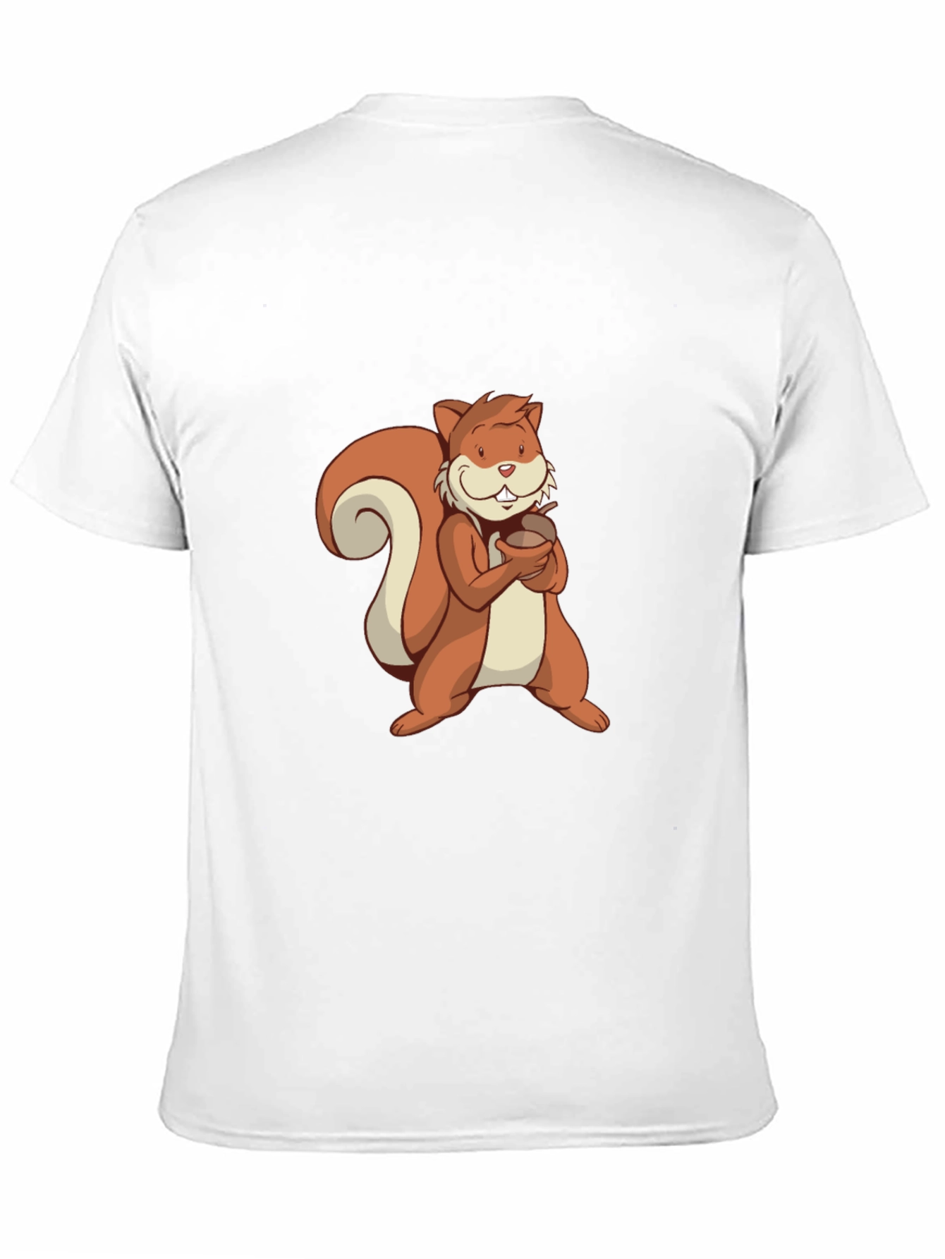 Cartoon Squirrel Holding Acorn T-Shirt