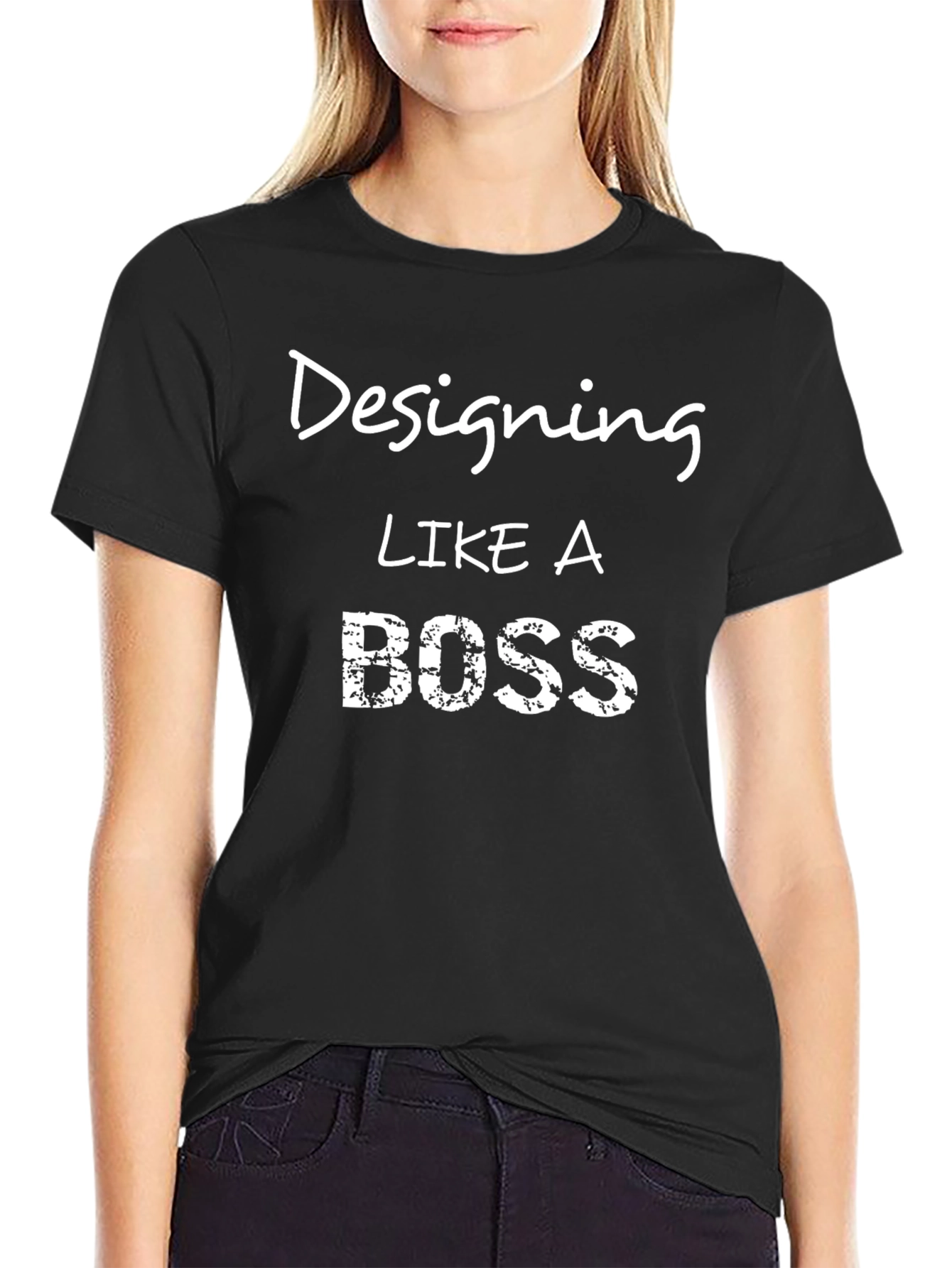 Designing Like A Boss Graphic Tee - Black