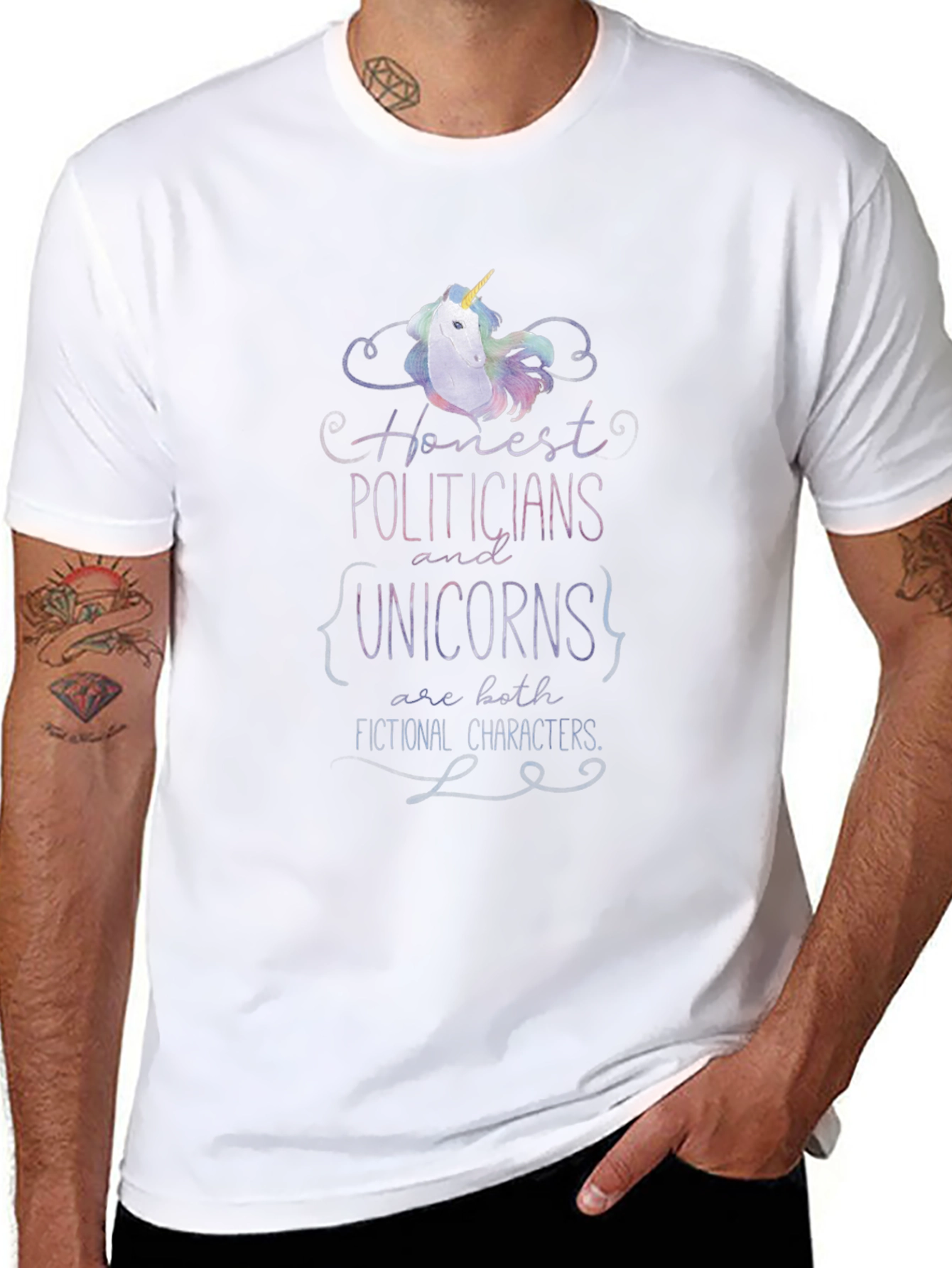 Honest Politicians and Unicorns Funny T-Shirt