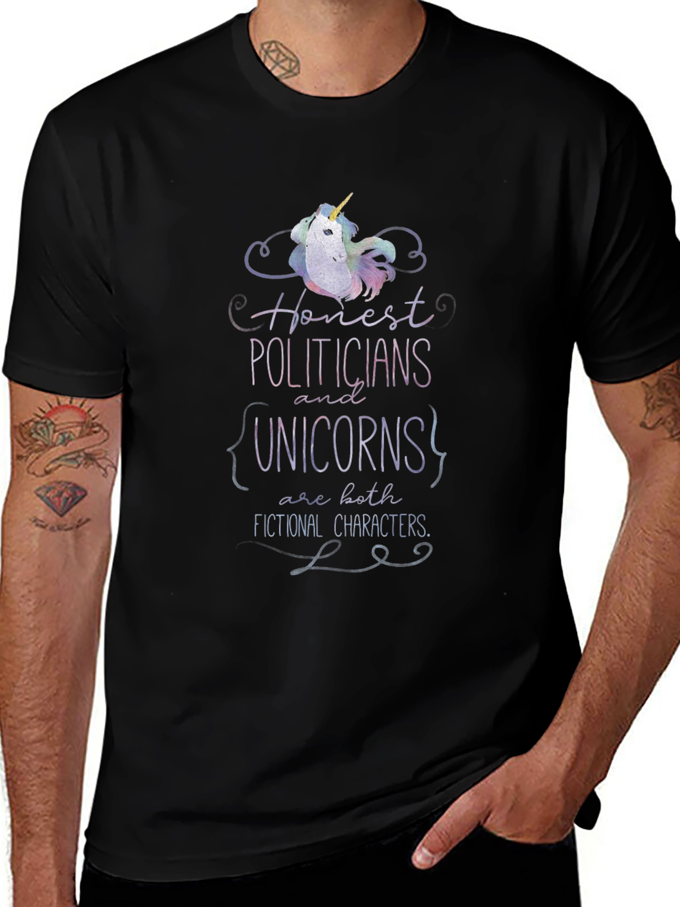 Honest Politicians and Unicorns Funny T-Shirt