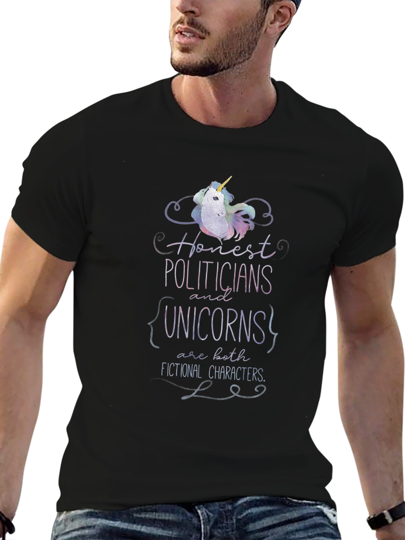 Honest Politicians and Unicorns Funny T-Shirt