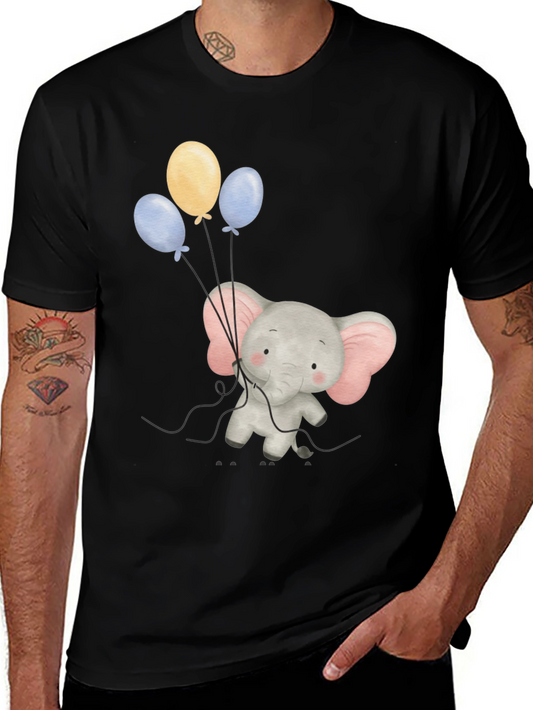 Elephant Balloons Graphic Tee - Soft Cotton Comfort