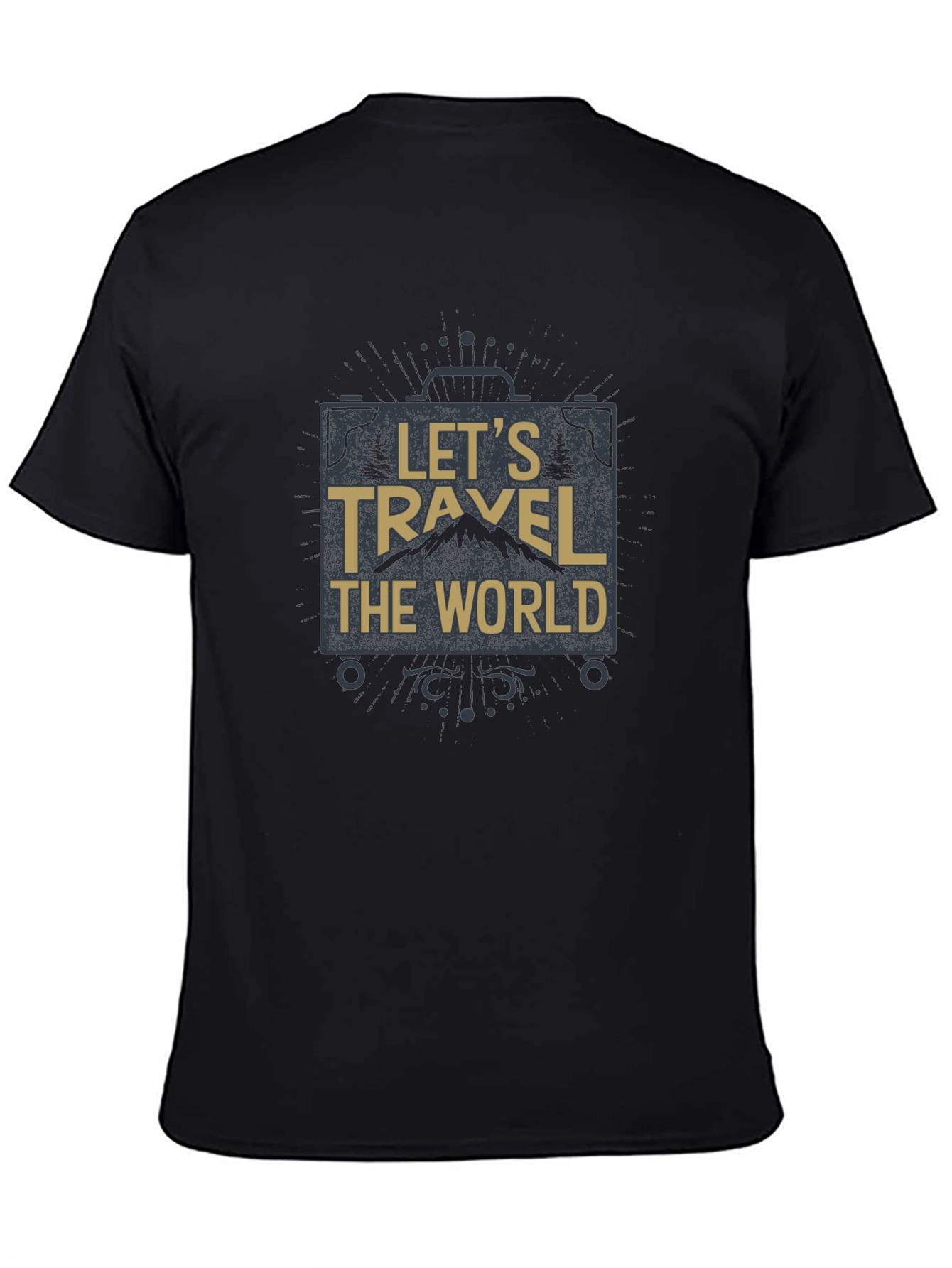Lets Travel The World Black T-Shirt