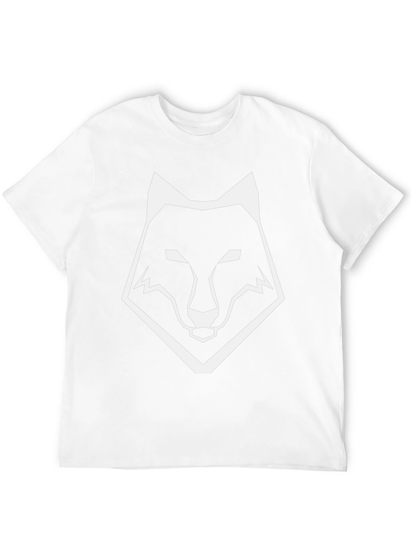 Black Wolf Graphic T-Shirt - Modern Geometric Design
