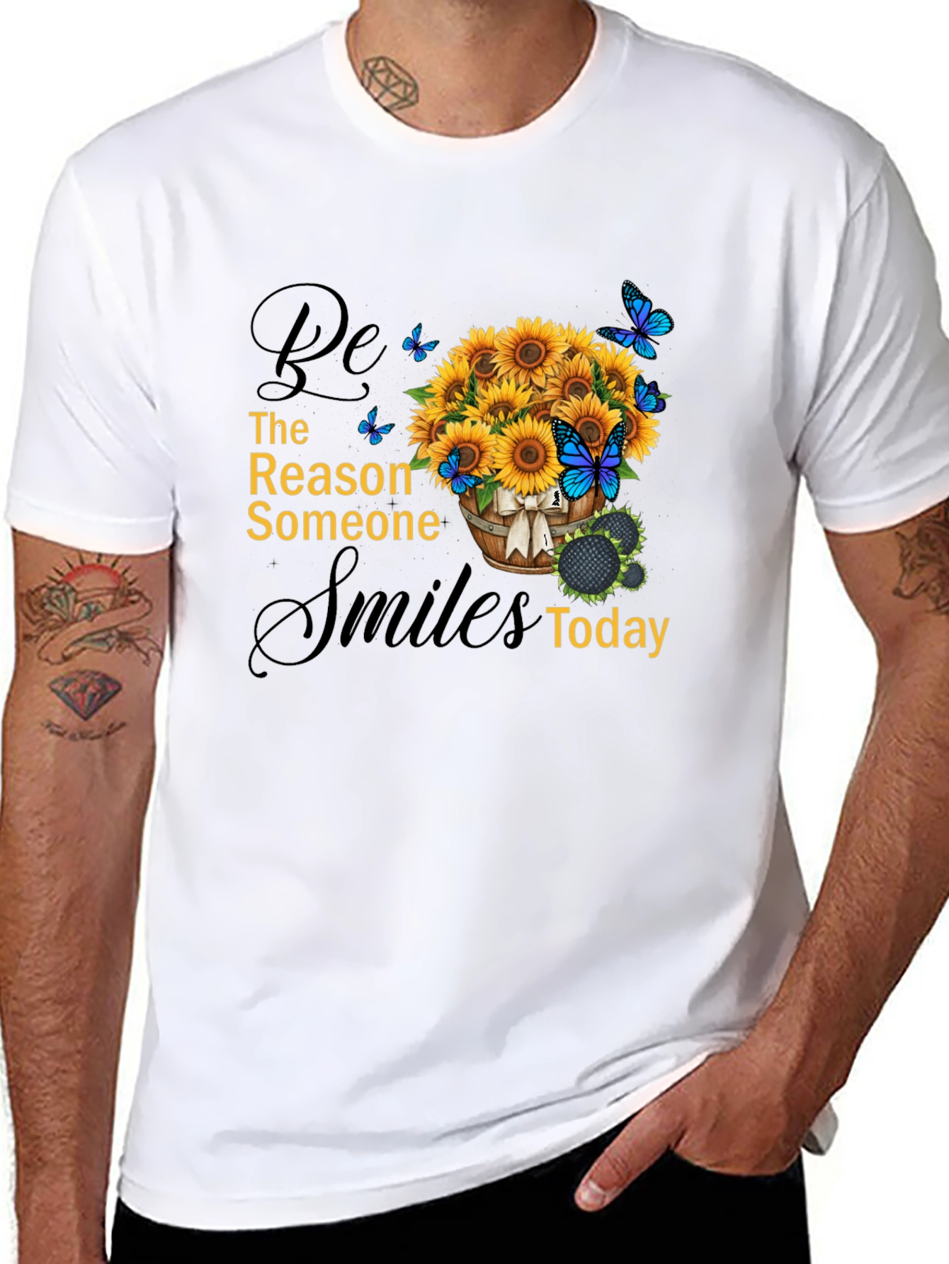 Sunflower & Butterfly Graphic Tee
