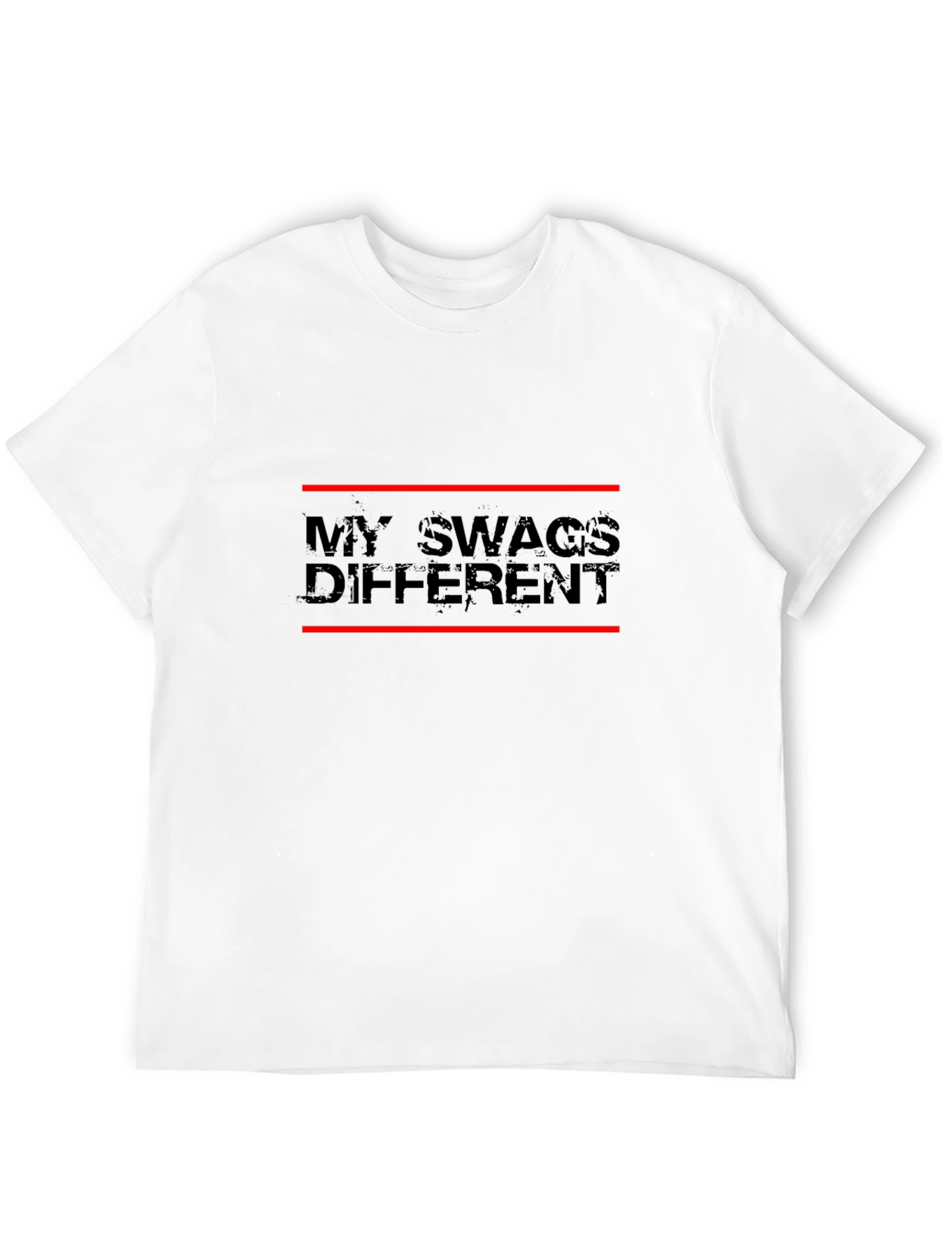 My Swags Different Graphic Tee - Black Casual T-Shirt