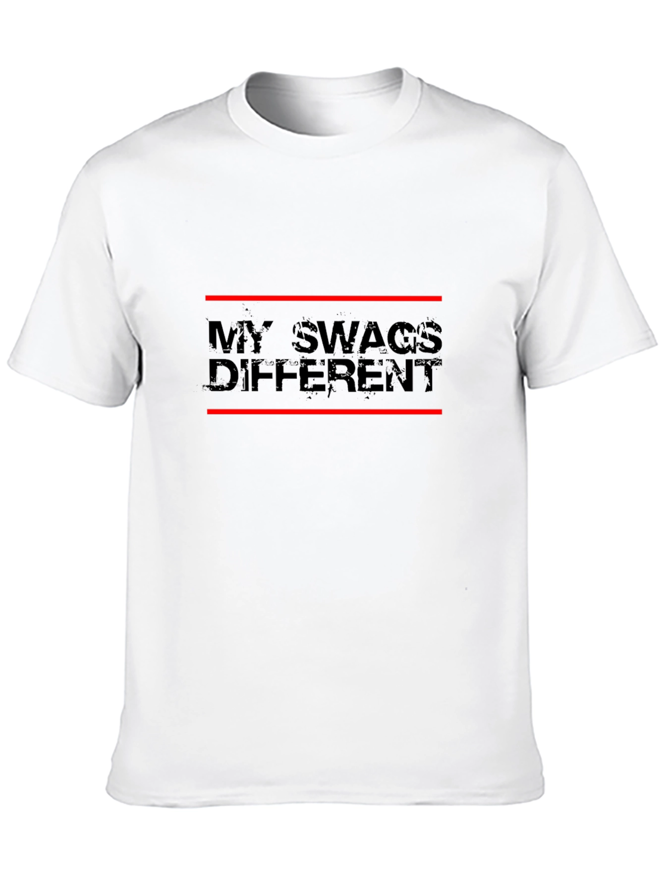 My Swags Different Graphic Tee - Black Casual T-Shirt