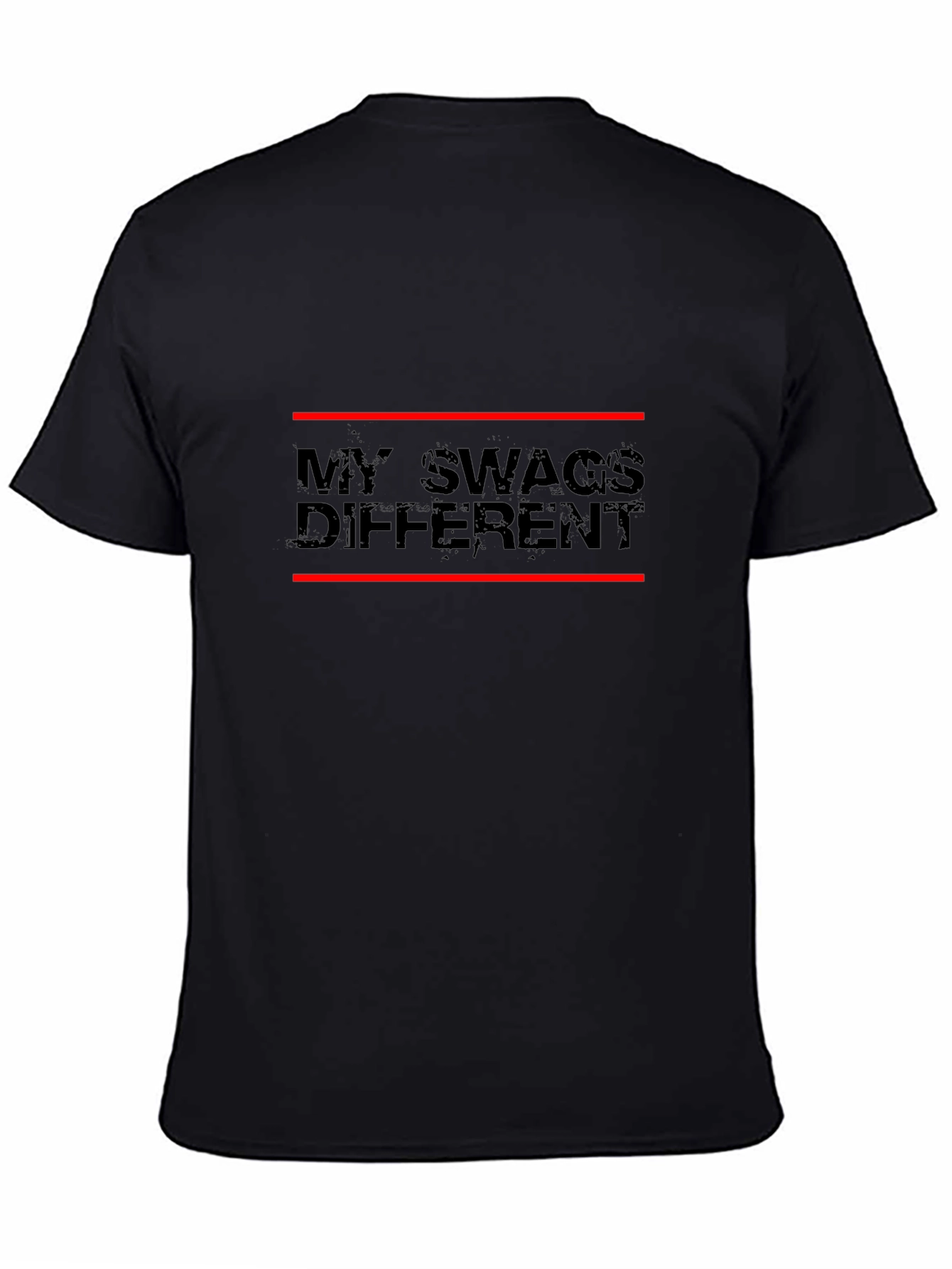 My Swags Different Graphic Tee - Black Casual T-Shirt