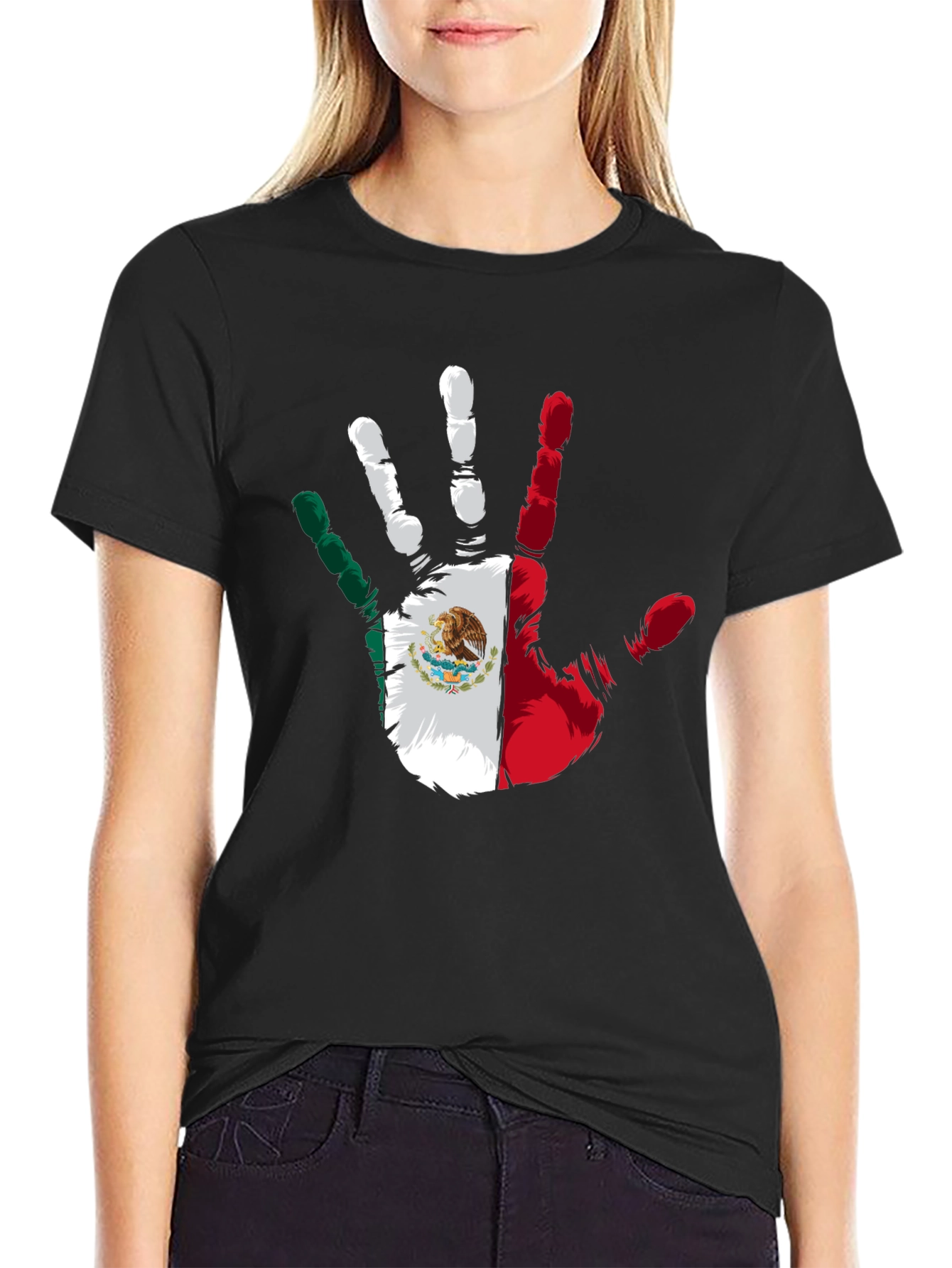 Mexican Flag Hand Print Tee