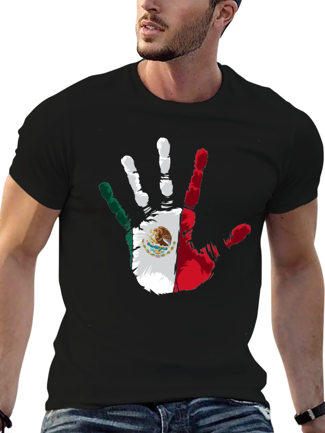 Mexican Flag Hand Print Tee