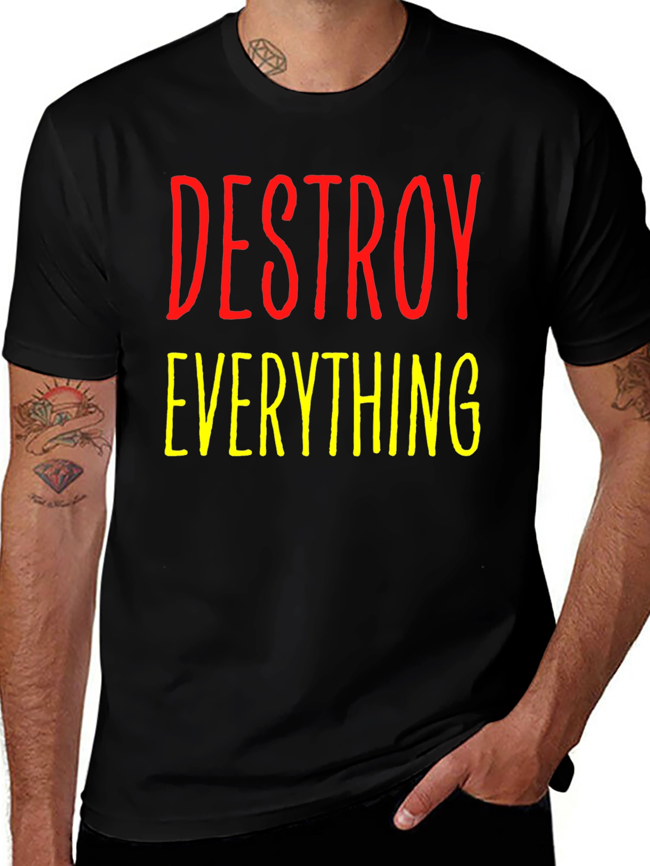 Destroy Everything Graphic Tee - Bold Statement Shirt