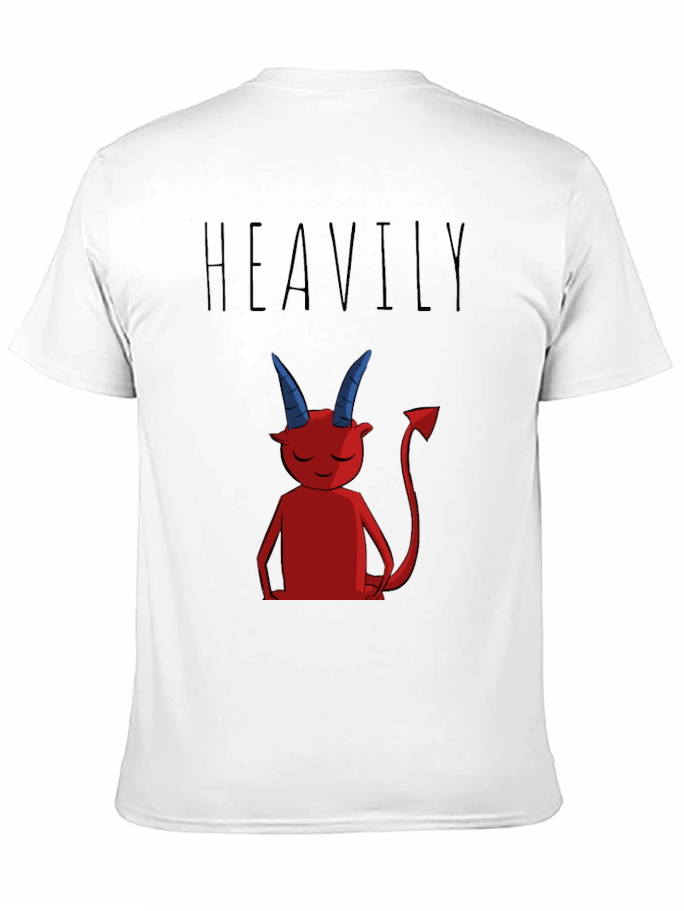 Heavily Devilish Graphic Print T-Shirt - Black