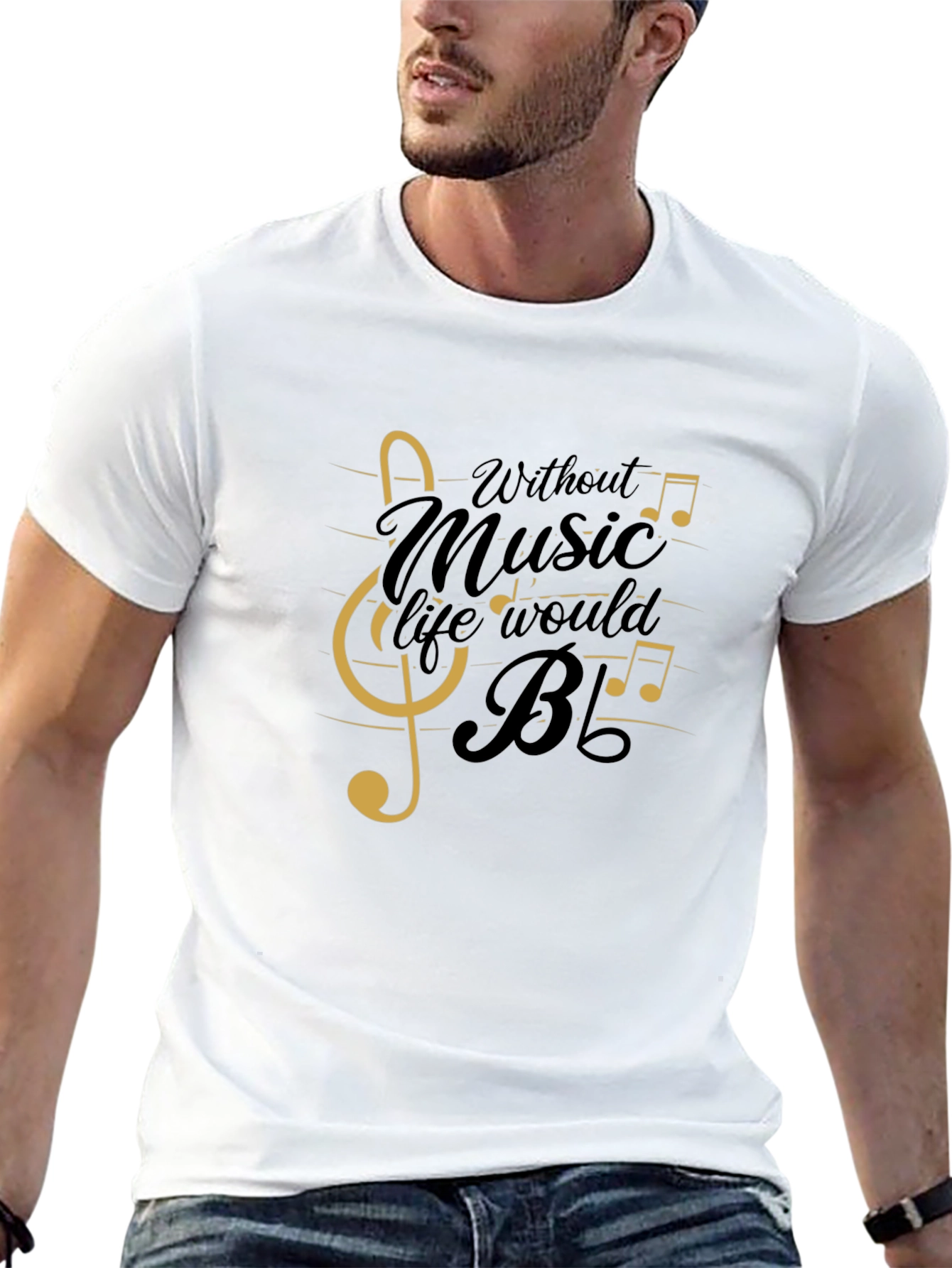 Music Lover Graphic T-Shirt - Black