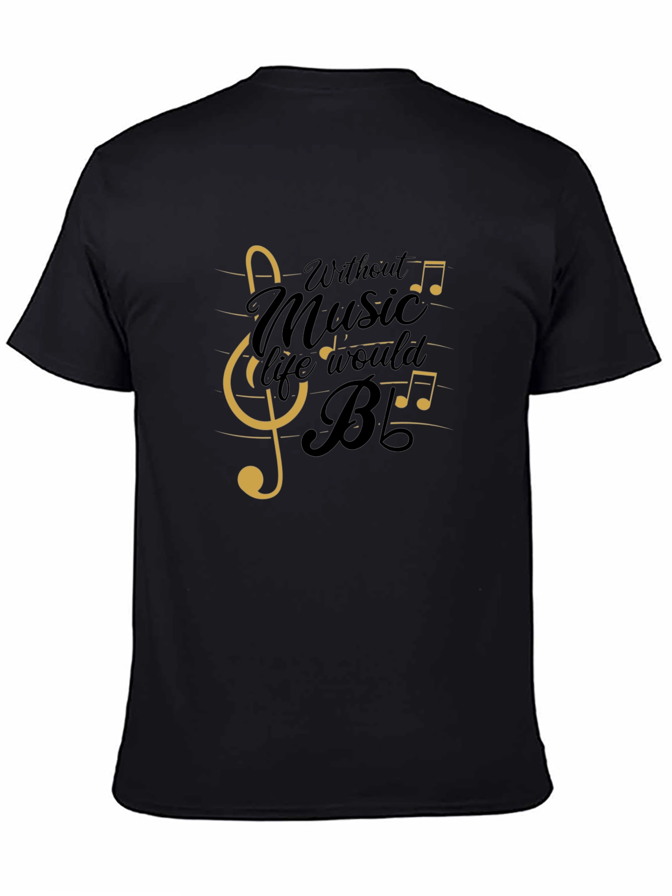 Music Lover Graphic T-Shirt - Black