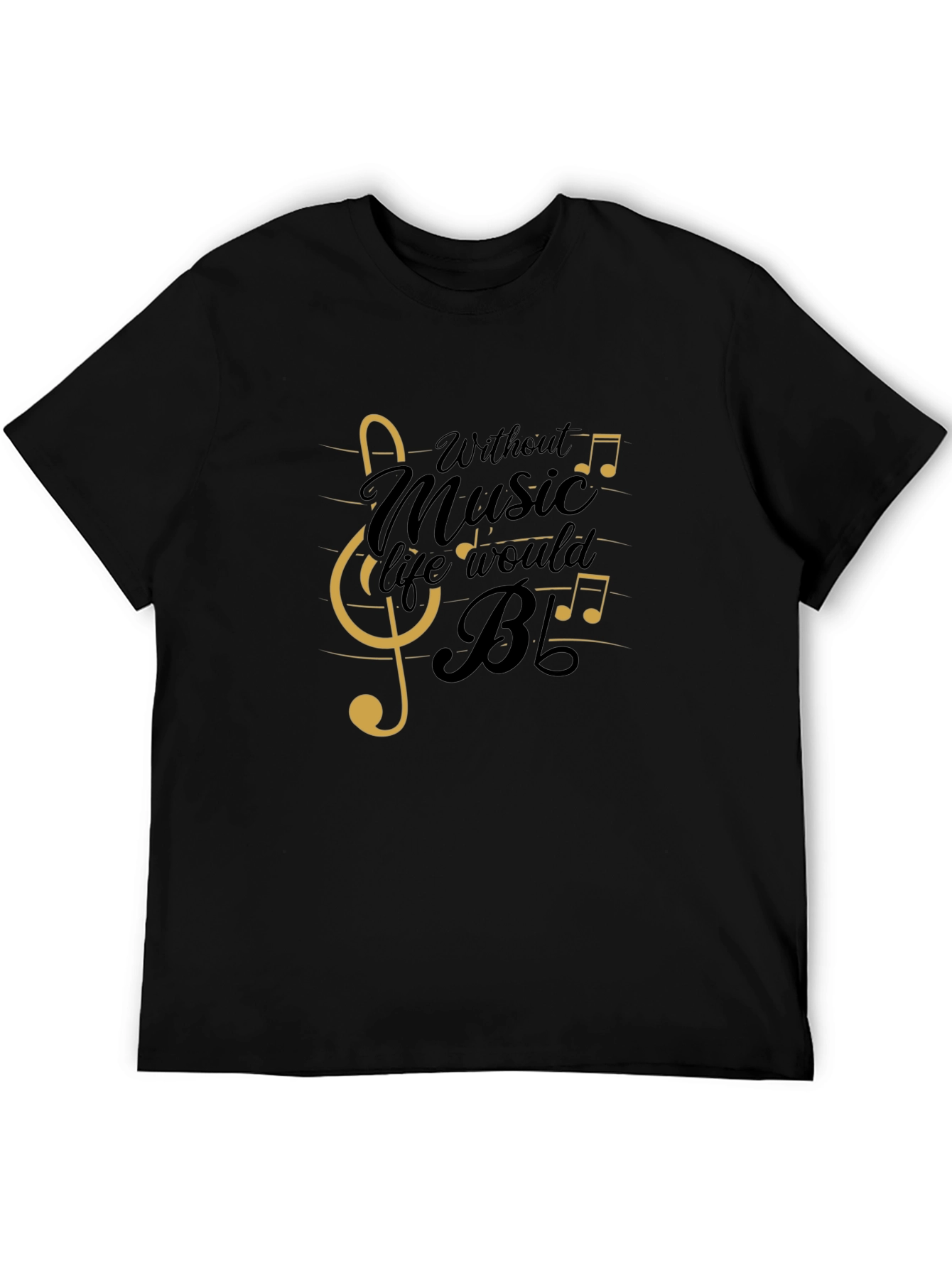 Music Lover Graphic T-Shirt - Black