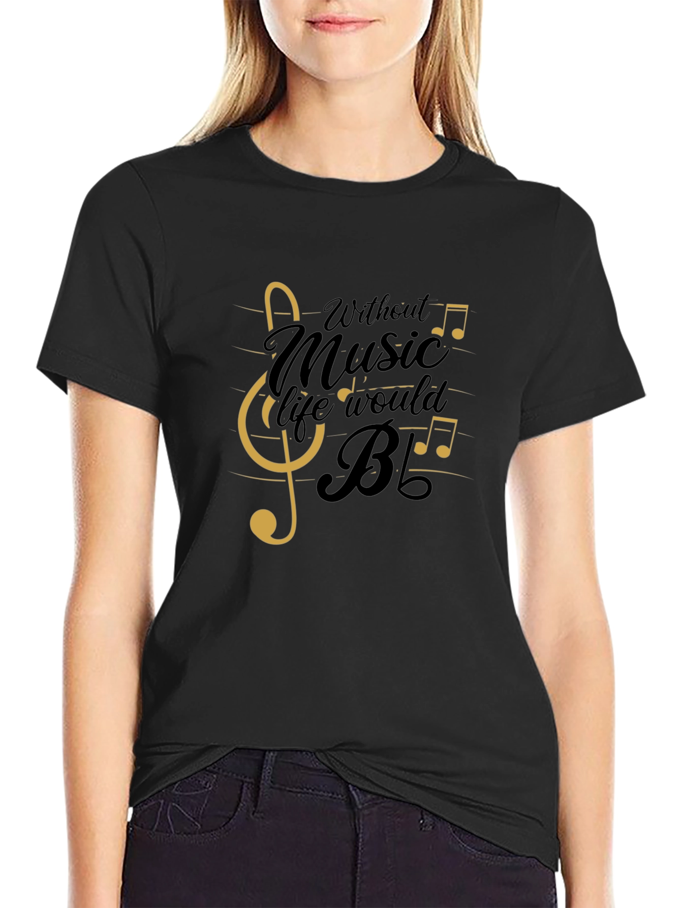 Music Lover Graphic T-Shirt - Black