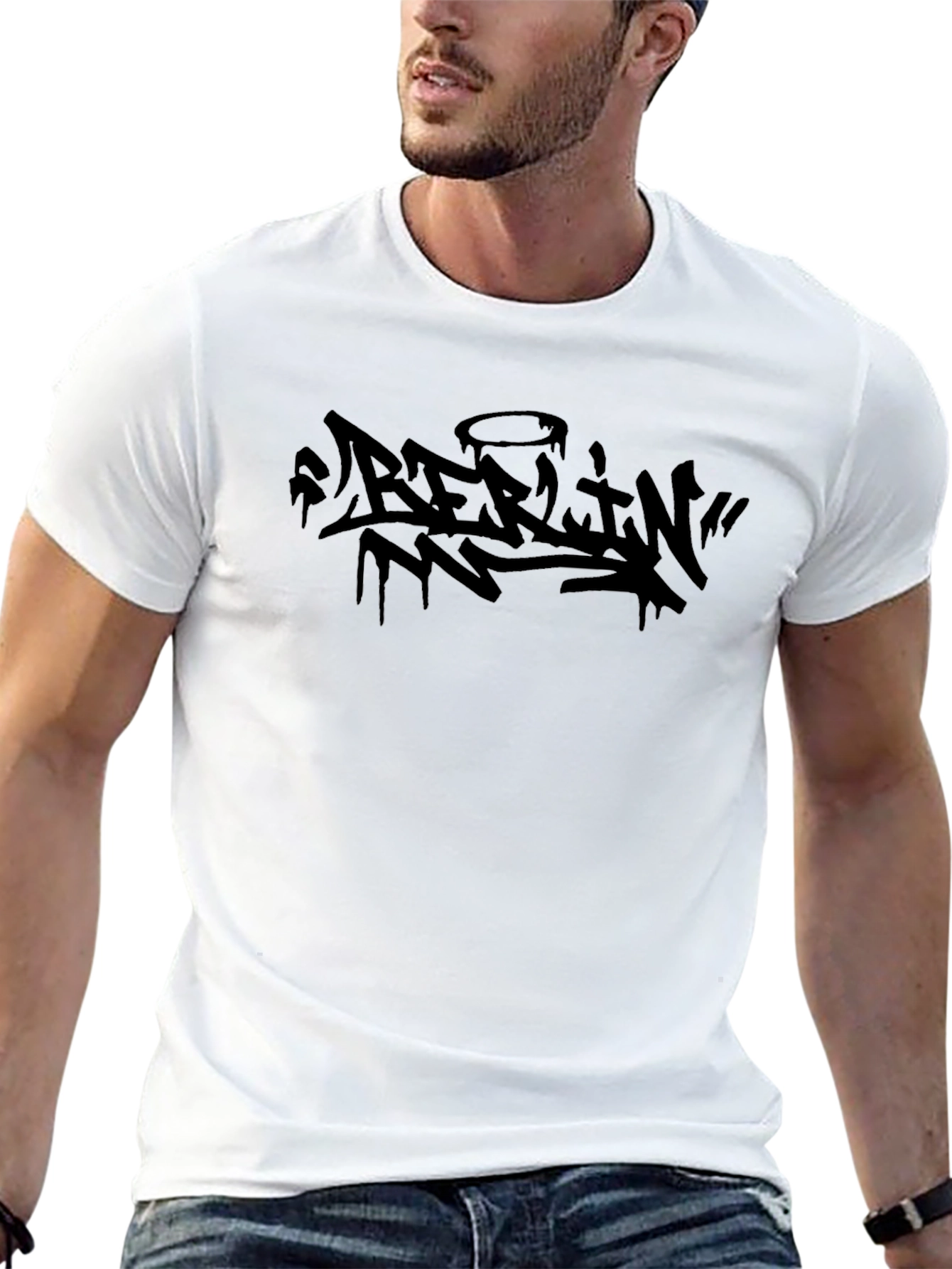 Berlin Graffiti Style Black T-Shirt