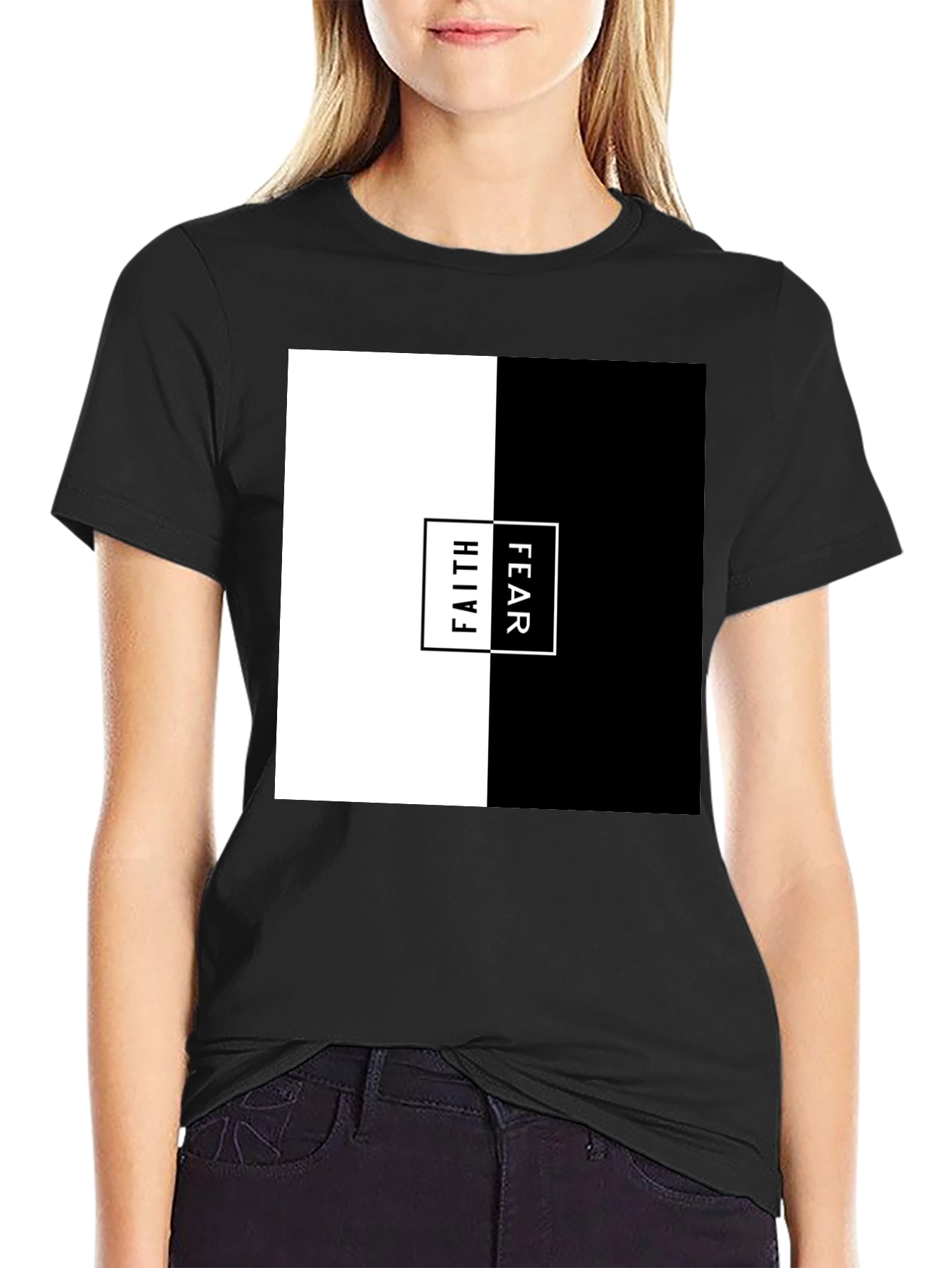 Faith Over Fear Graphic Tee - Mens Black T-Shirt