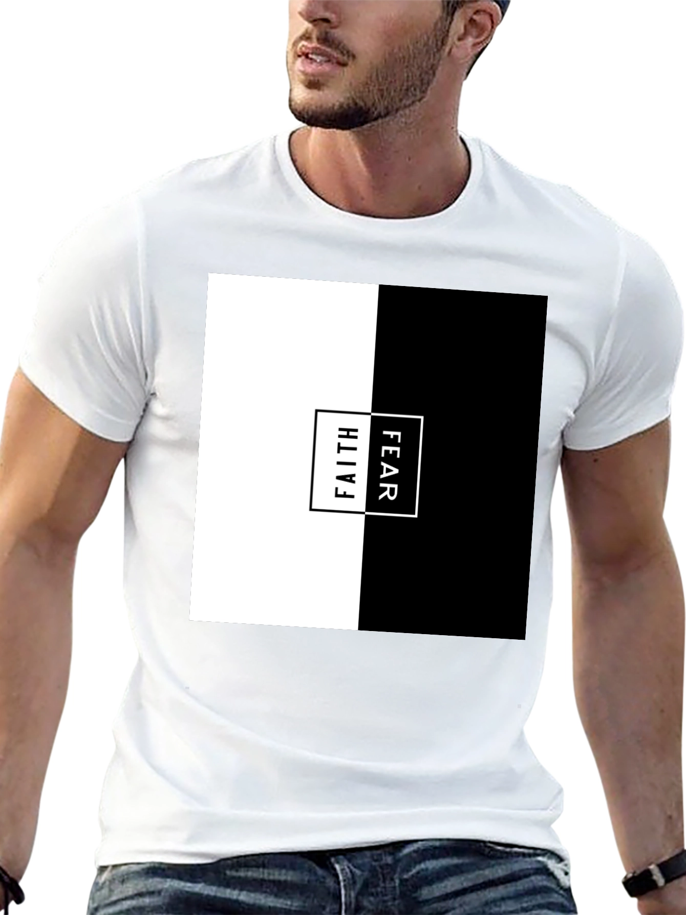 Faith Over Fear Graphic Tee - Mens Black T-Shirt