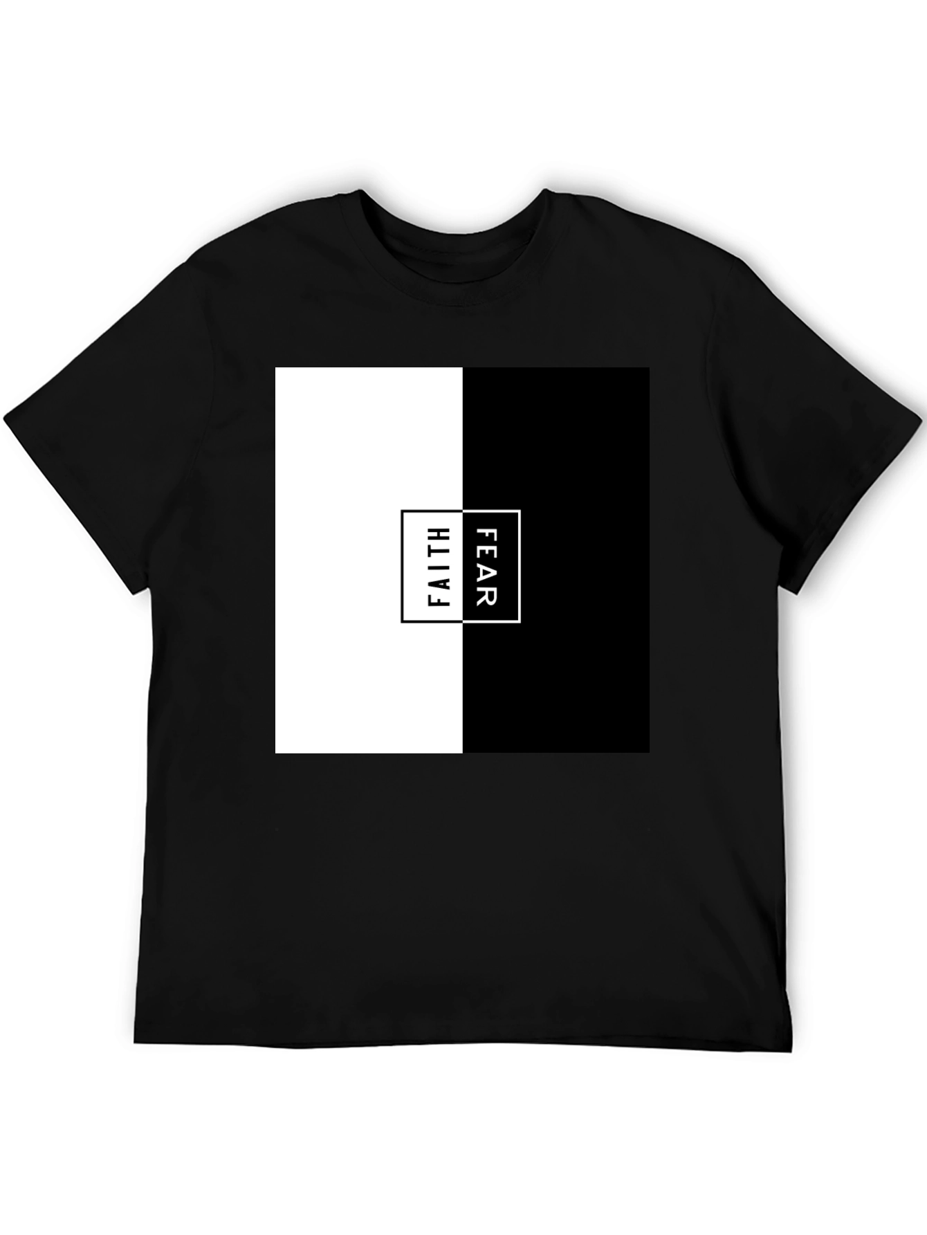 Faith Over Fear Graphic Tee - Mens Black T-Shirt