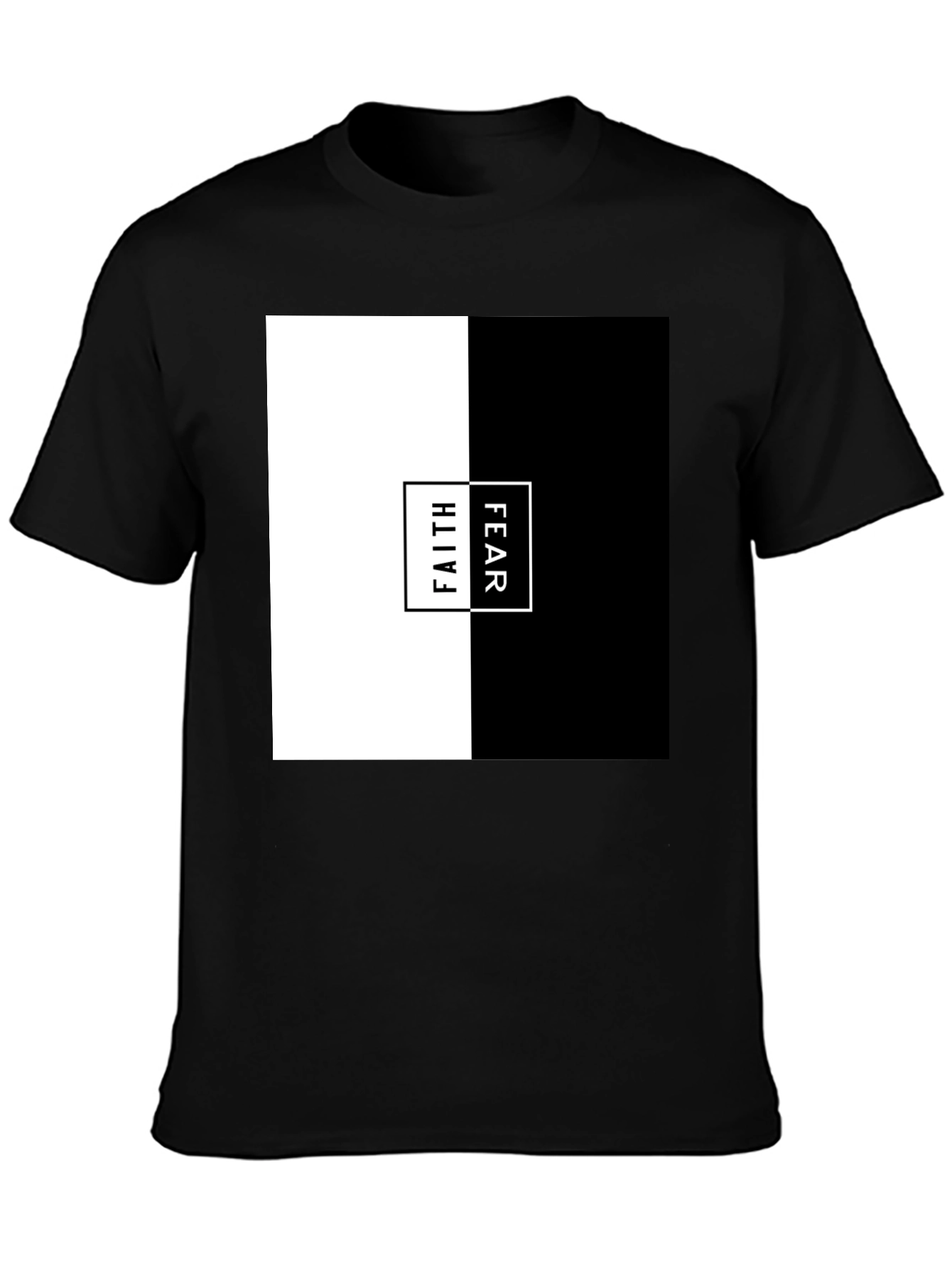 Faith Over Fear Graphic Tee - Mens Black T-Shirt