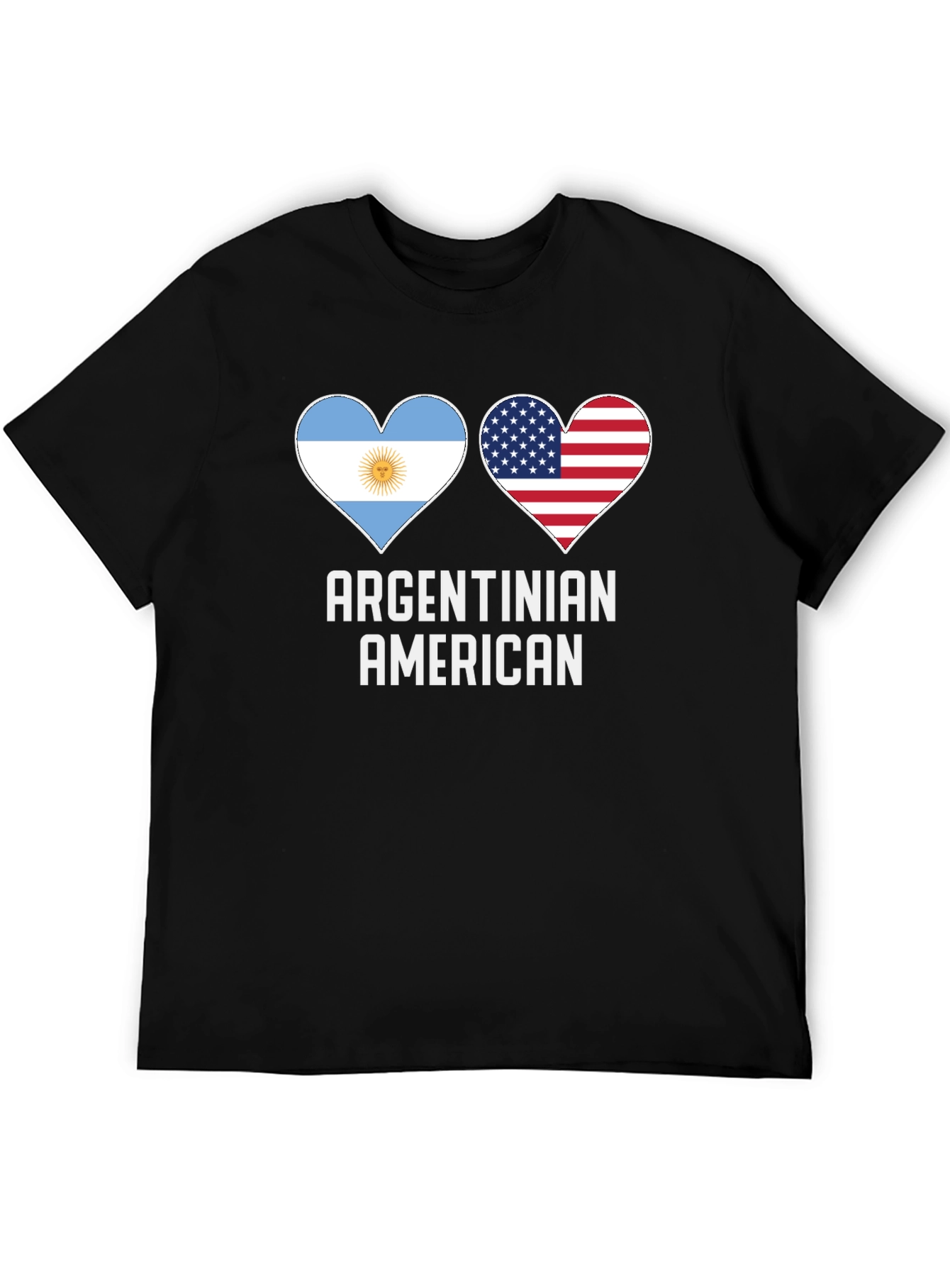 Argentinian American Flag Heart T-Shirt