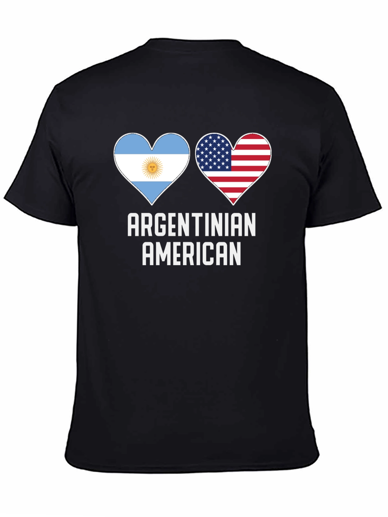 Argentinian American Flag Heart T-Shirt