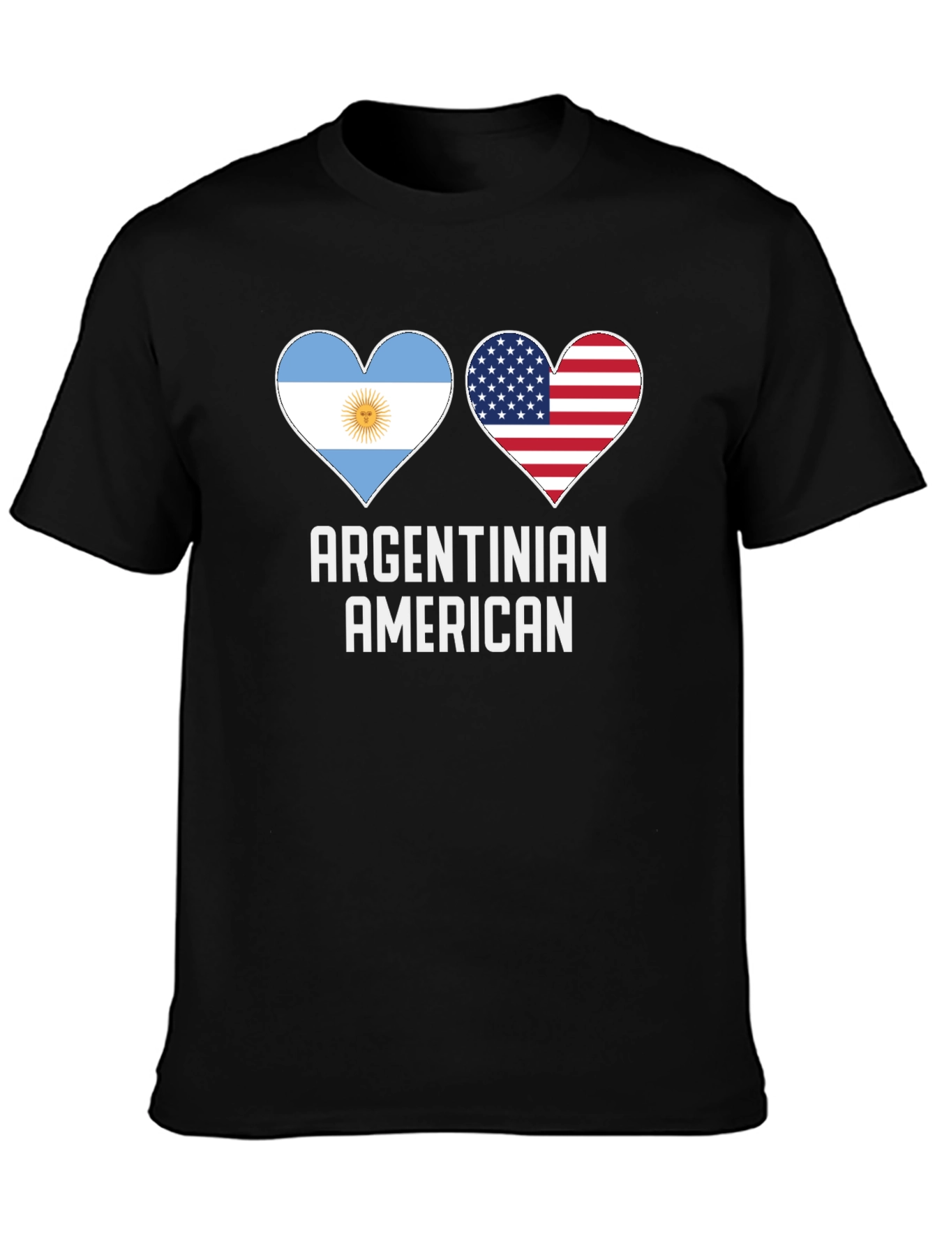 Argentinian American Flag Heart T-Shirt